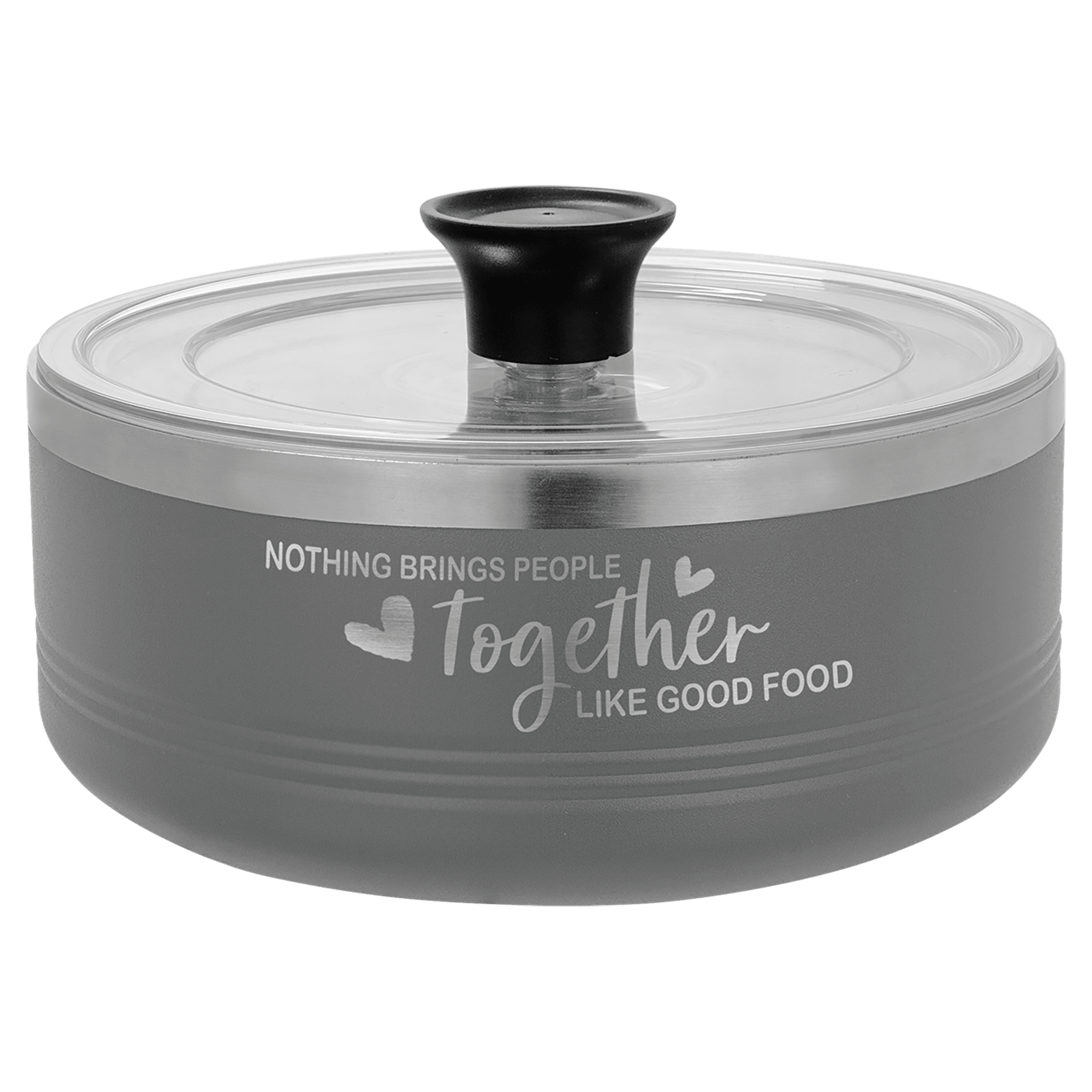 Polar Camel Gray 1 1/4 Quart Serving Bowl with Lid