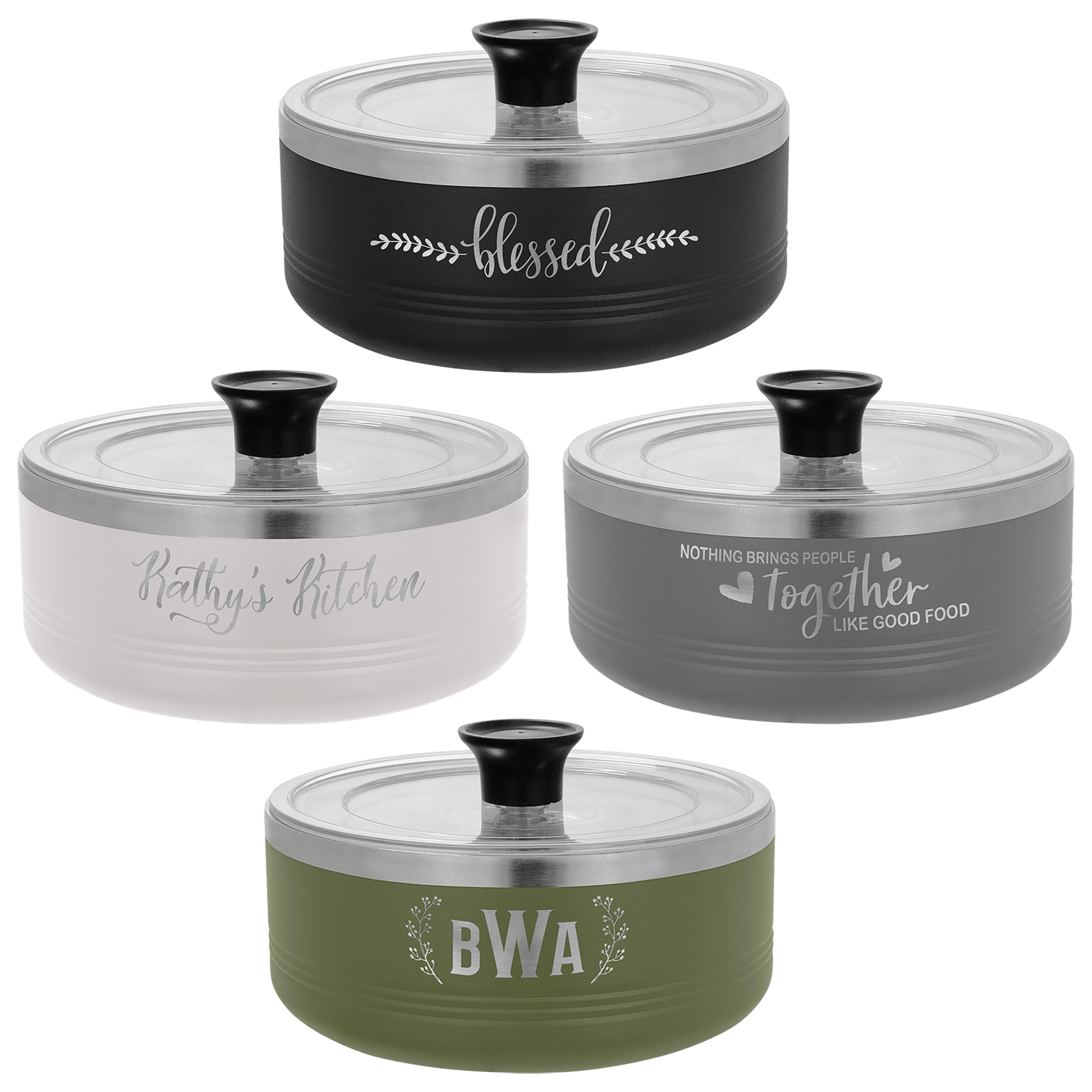 Polar Camel 1 1/4 Quart Serving Bowl with Lid Sample Set