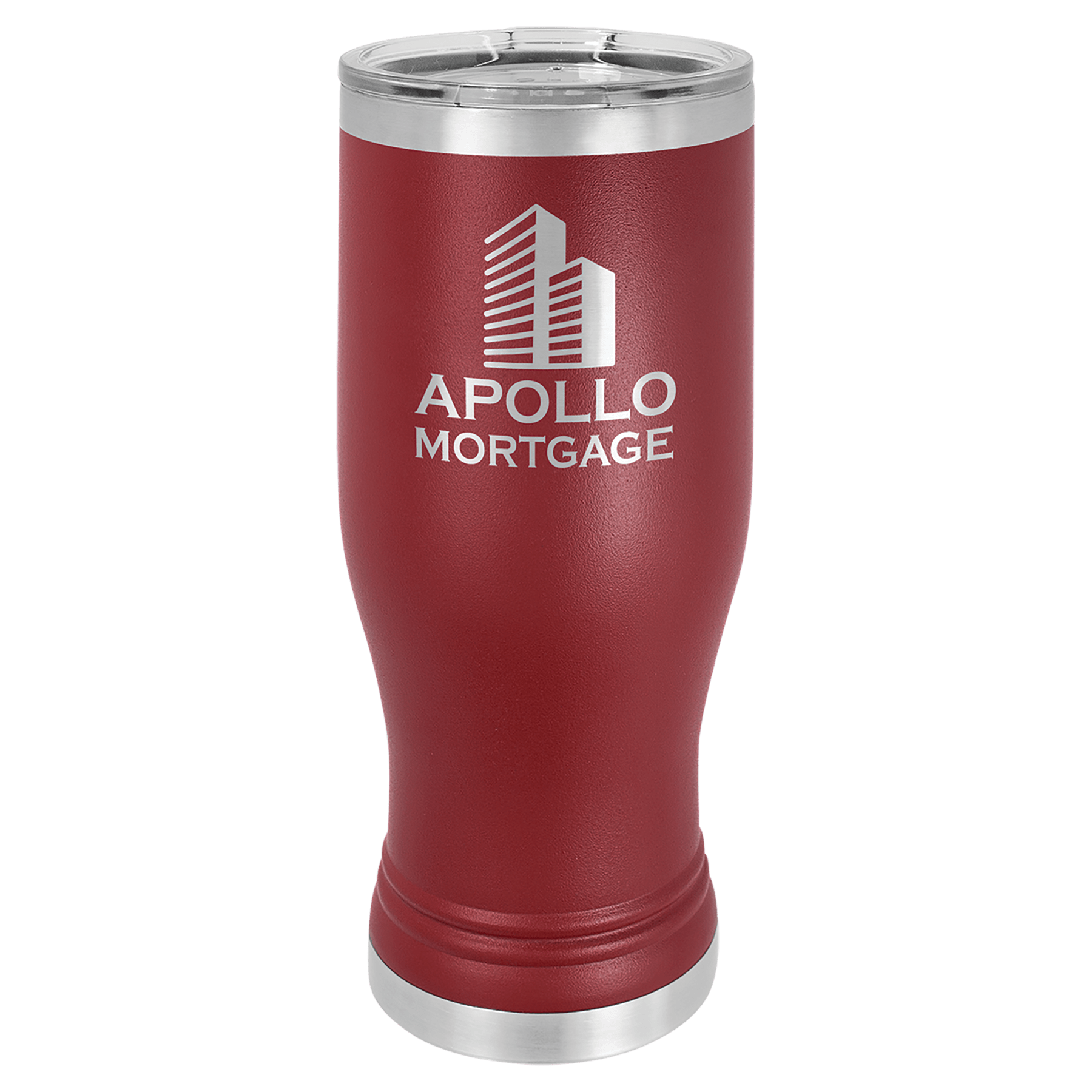 Polar Camel 20 oz. Maroon Pilsner Tumbler with Standard Lid