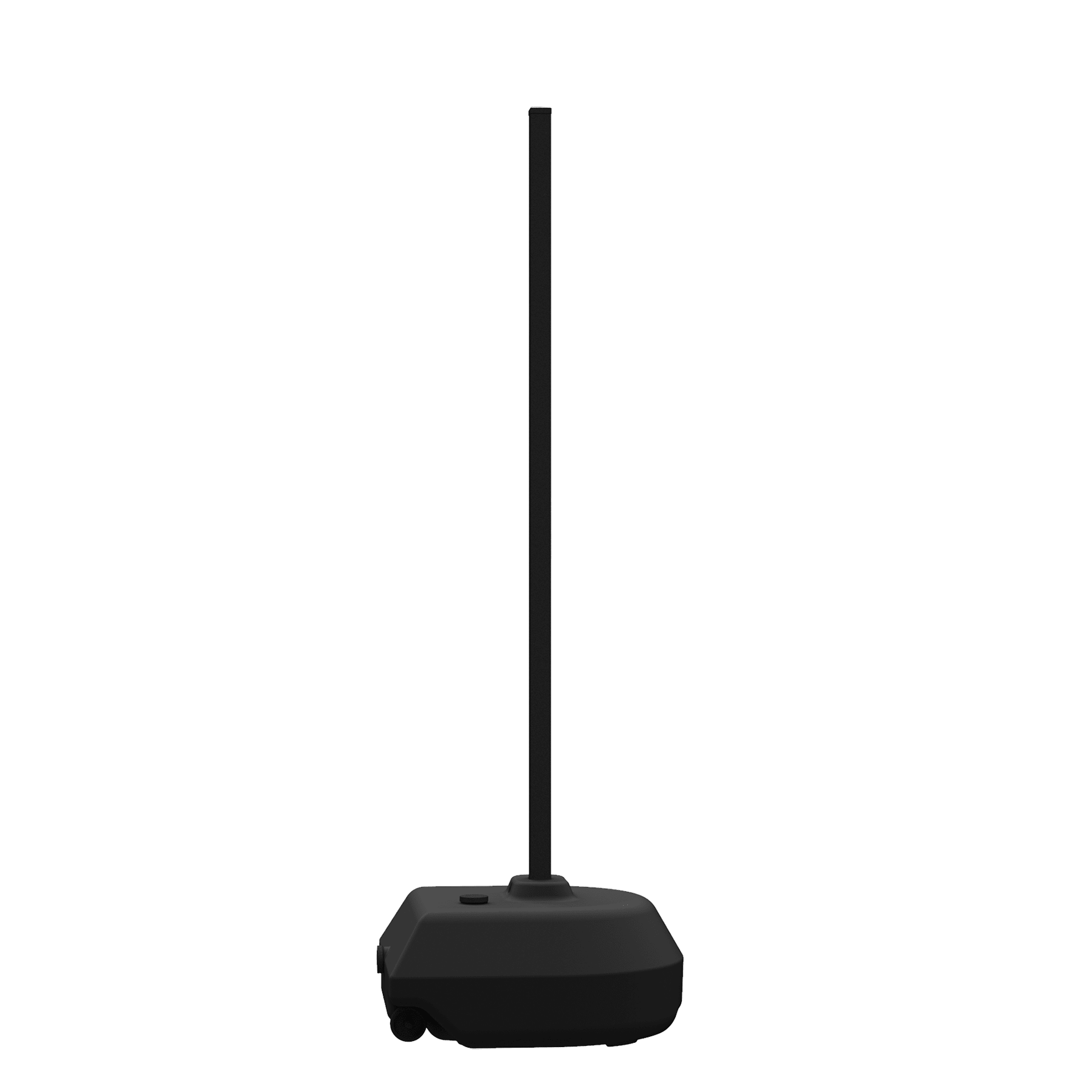 Plasticade Black 24" x 25 1/2" Rock-It Base with 72" Black Post