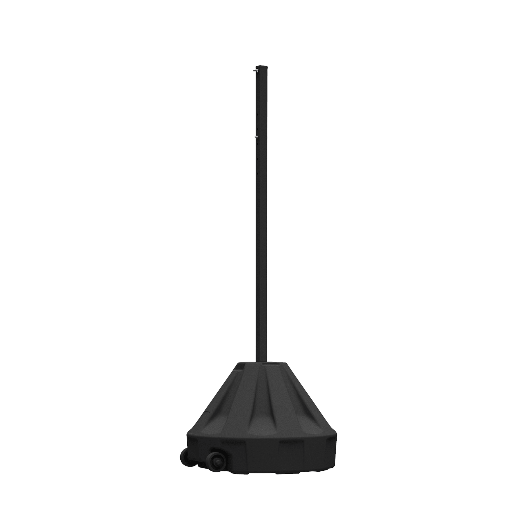 24" x 16 1/2" Black Roll-A-Post Base with 60" Black Post