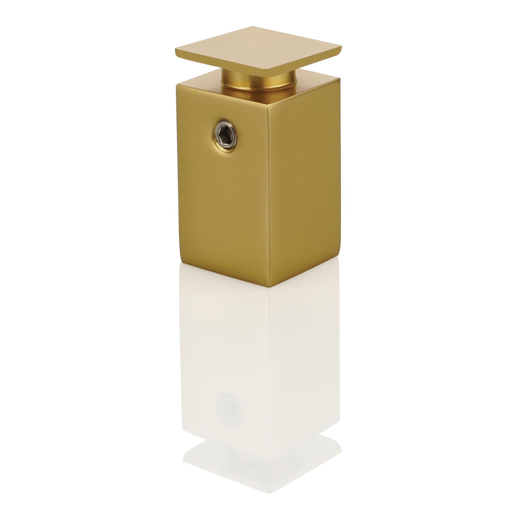 .63" x .63 x 1.00" Satin Gold Low Profile, Tamper-Resistant Stand-Offs/4 Pieces per Package, Price is per Piece
