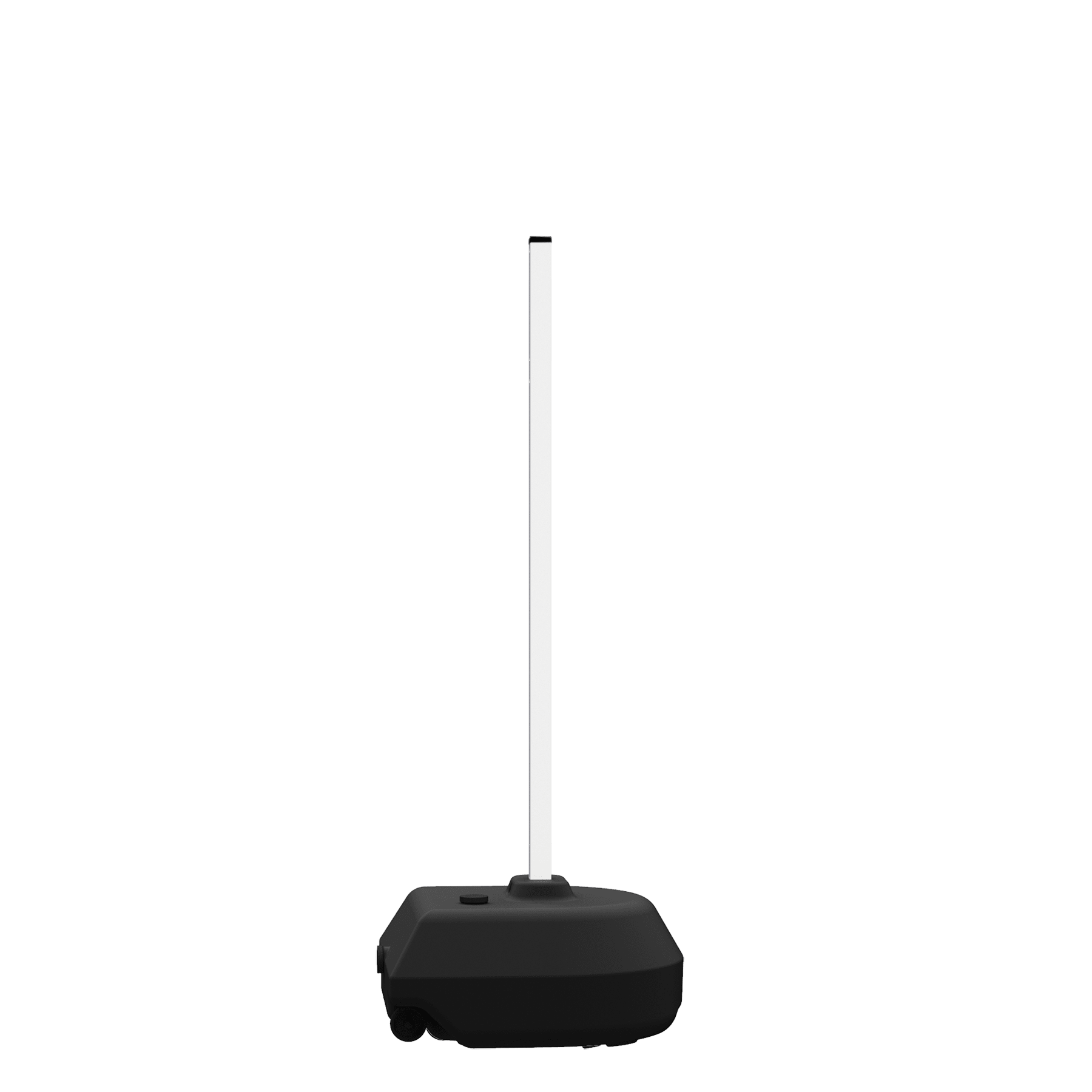 Plasticade Black 24" x 25 1/2" Rock-It Base with 60" White Post