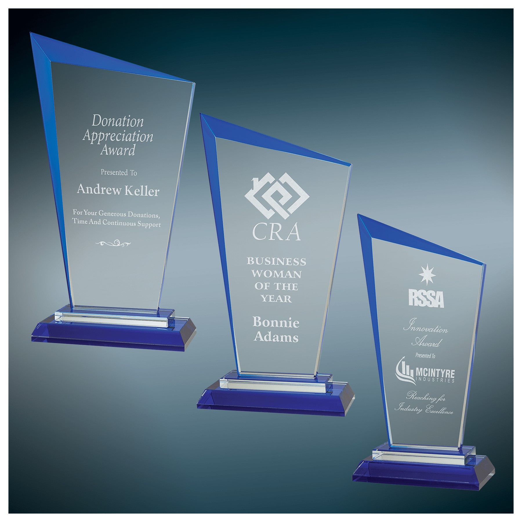 Blue Razor Glass Sample Set