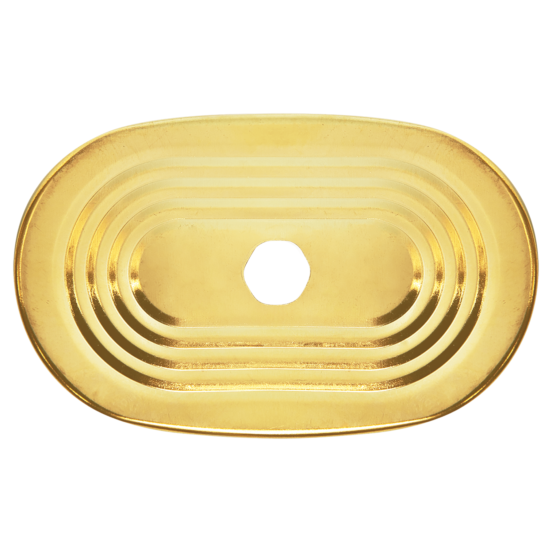 1 3/4" x 2 3/4" Oval Gold Metal Check Ring