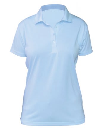 X-Small Blue Ladies Short Sleeve Eco Performance Polo