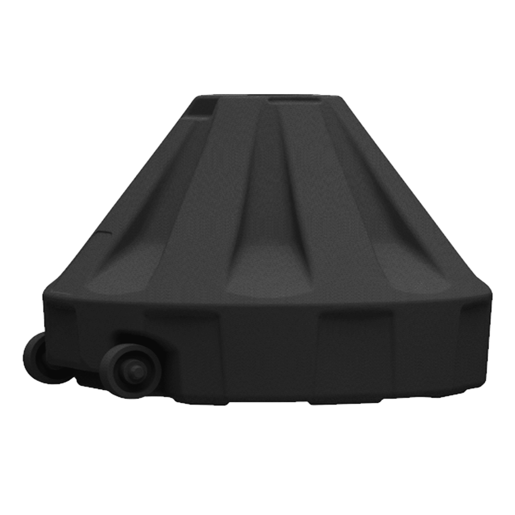 Black 24" x 16 1/2" Roll-A-Post Black Base