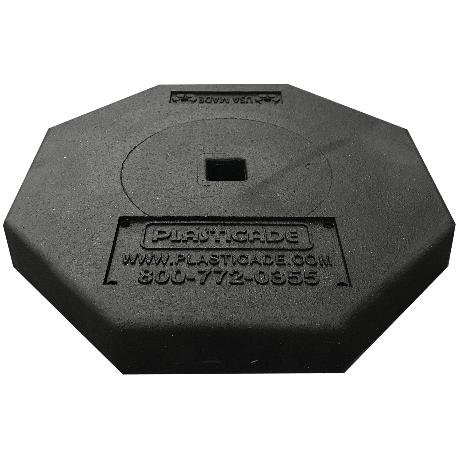 18 1/2" x 18 1/2" 30 lb. Rubber Base, No Wheels