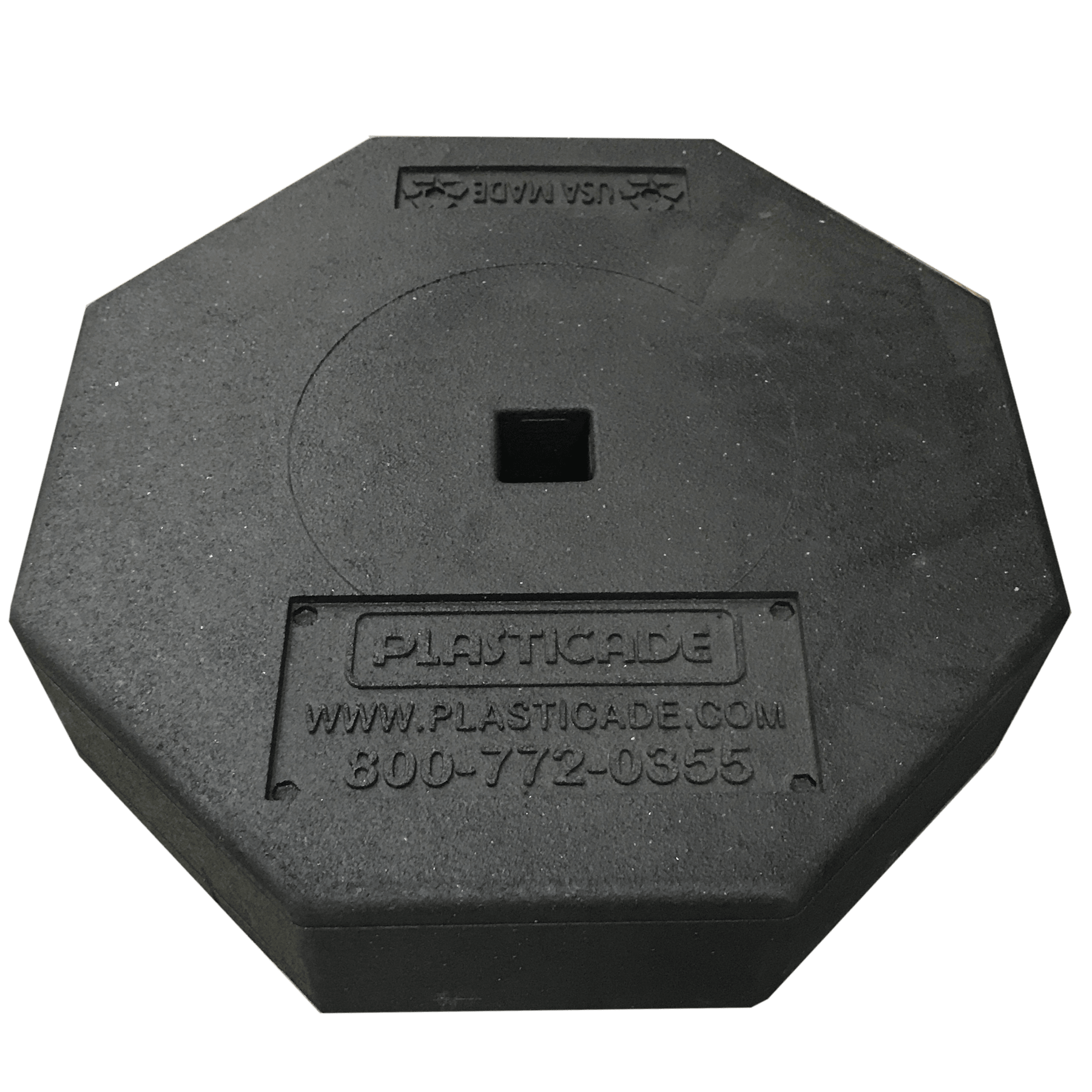 18 1/2" x 18 1/2" 60 lb. Rubber Base, No Wheels