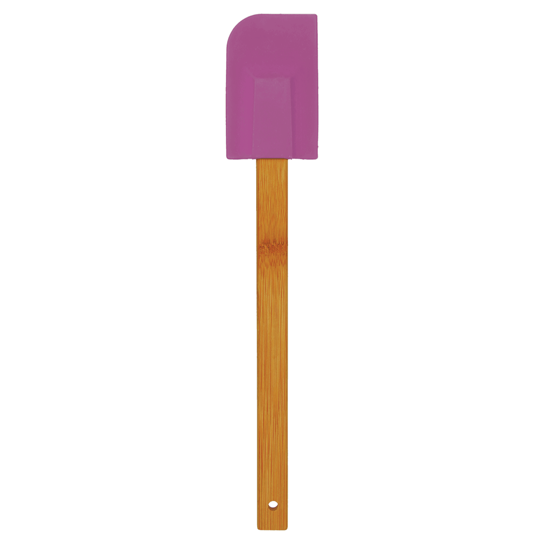 11 3/4" Purple Silicone Spatula with Bamboo Handle