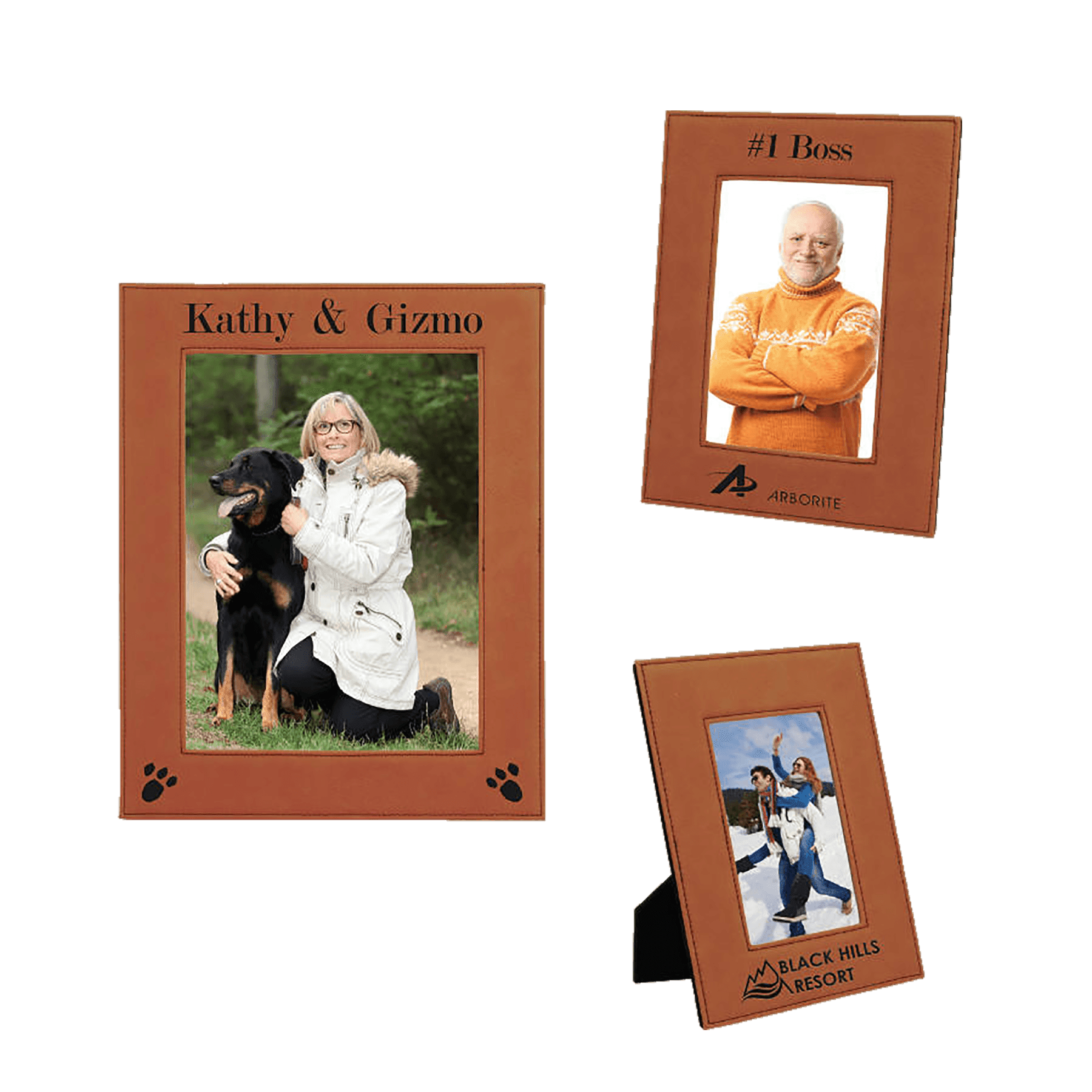 Rawhide Leatherette Photo Frame Sample Set