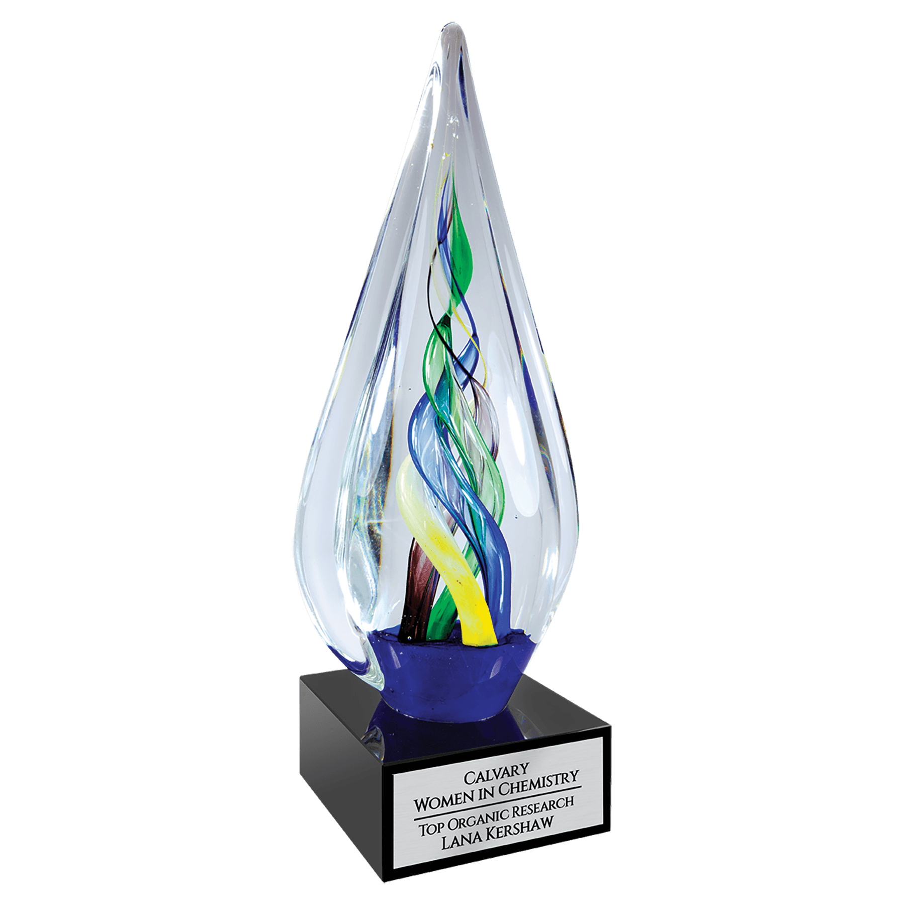 10 3/4" Infinity Twist Glass with Black Base