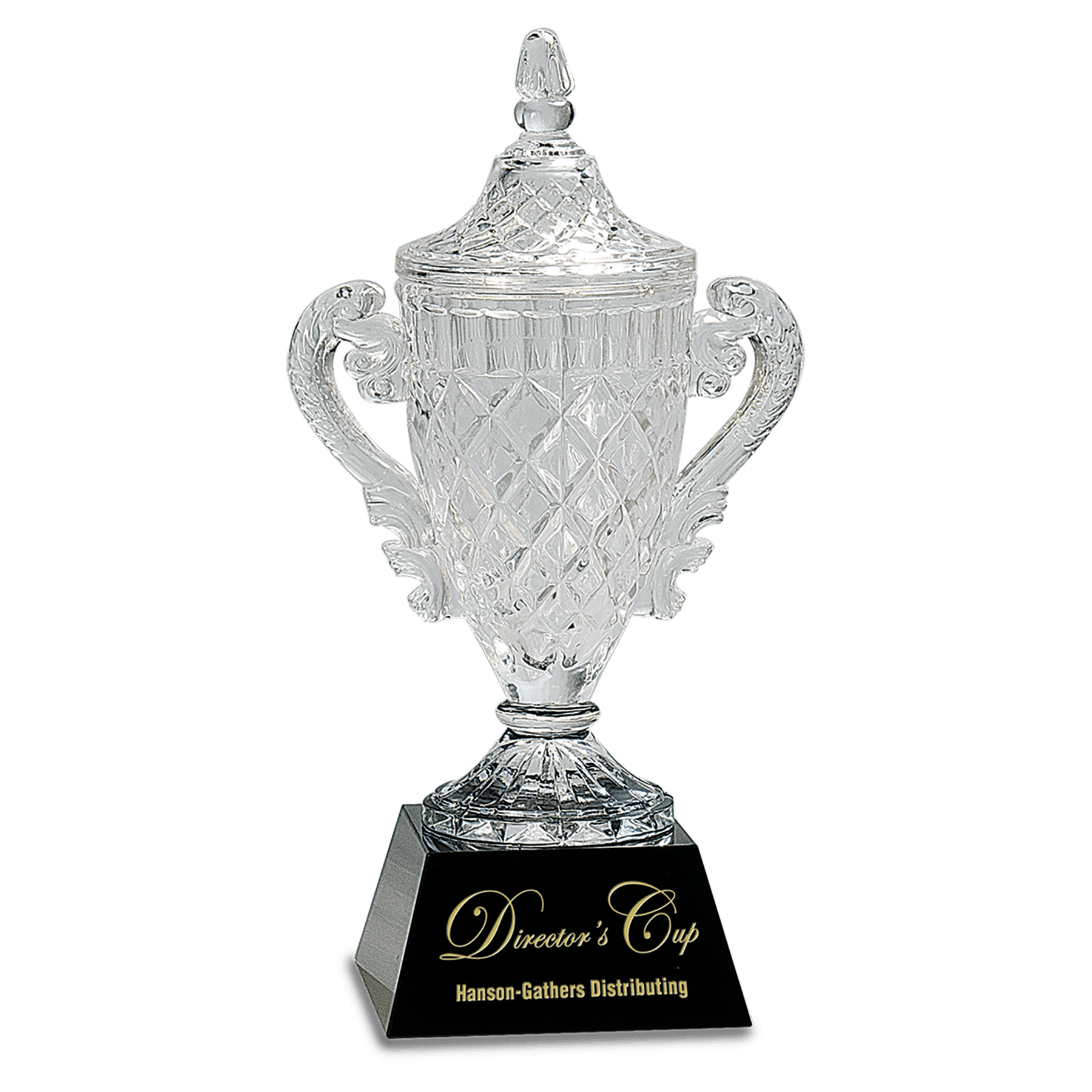 12 3/4" Crystal Cup on Black Pedestal Base