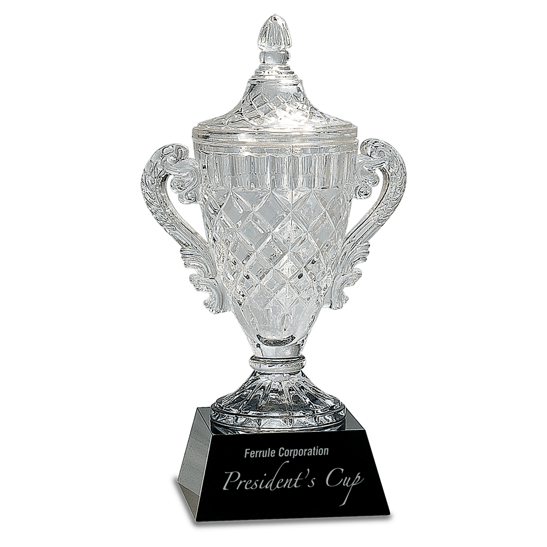 14" Crystal Cup on Black Pedestal Base
