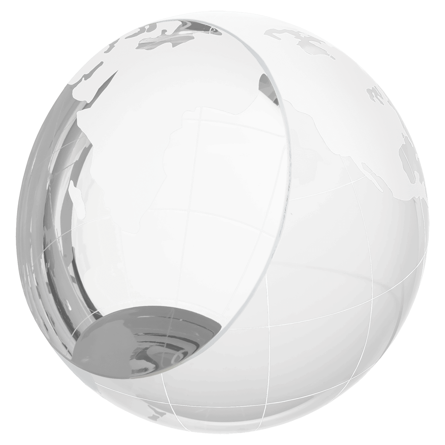 4" Crystal Globe Paperweight