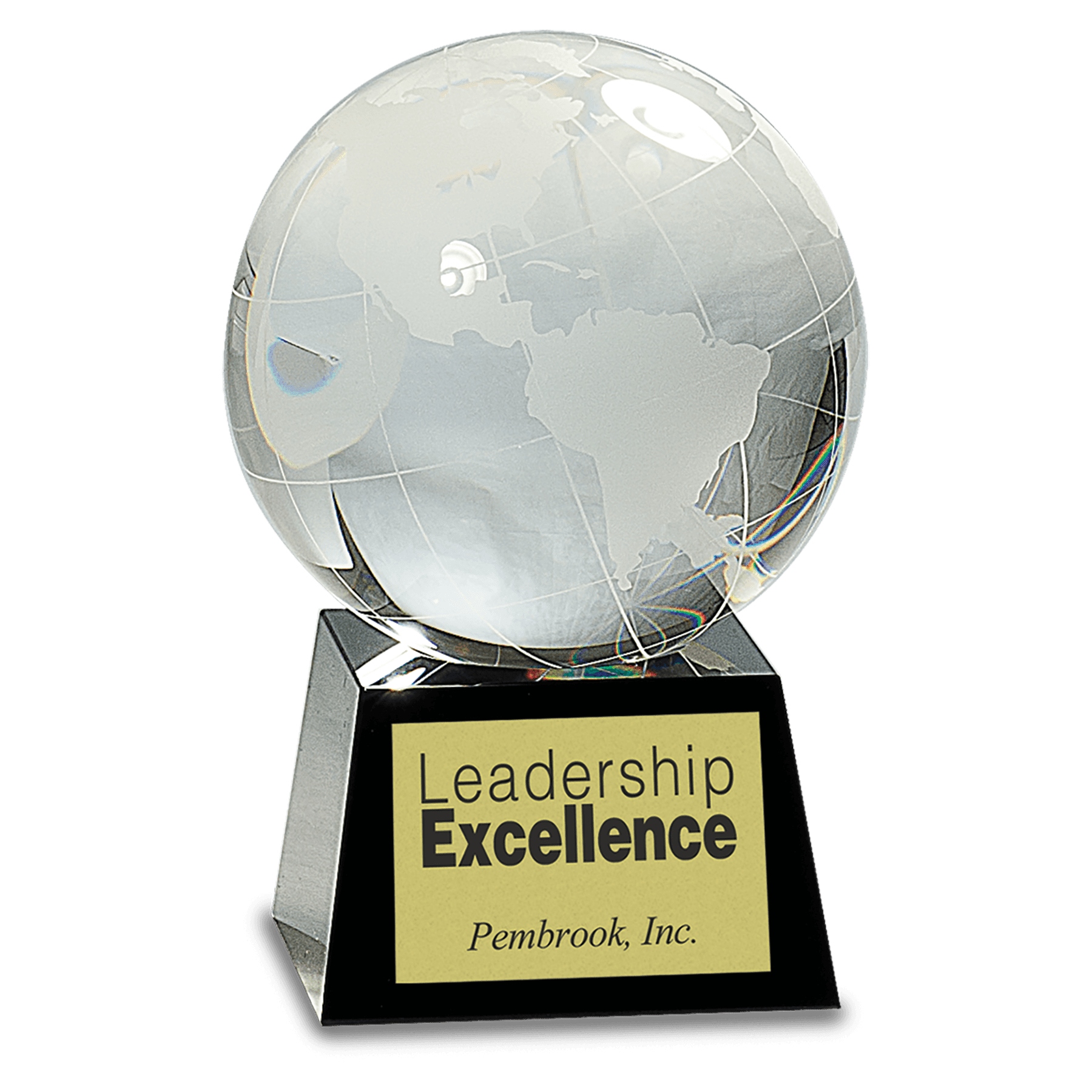 5 1/2" Crystal Globe on Black Base