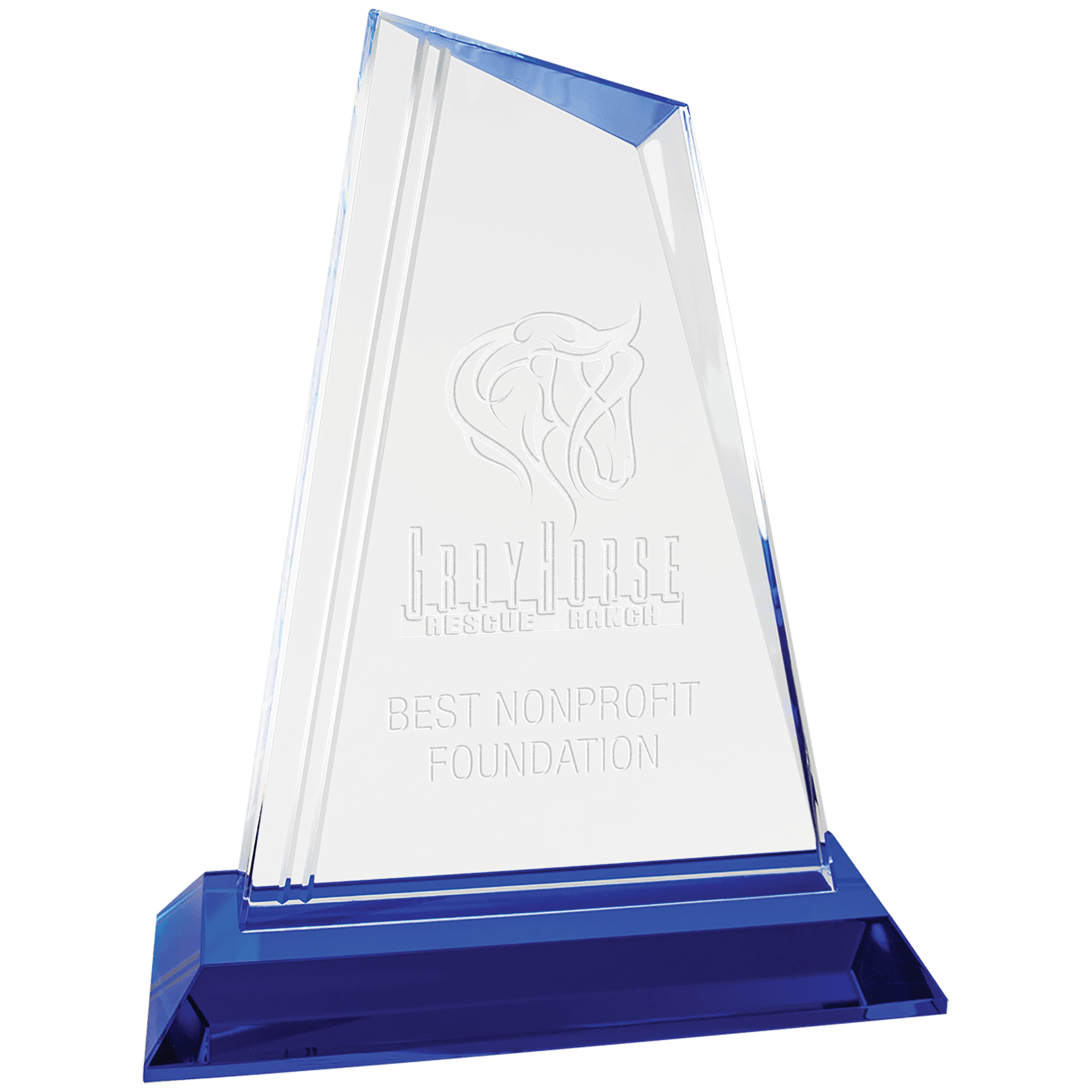 7 3/4" Crystal Peak with Blue Base