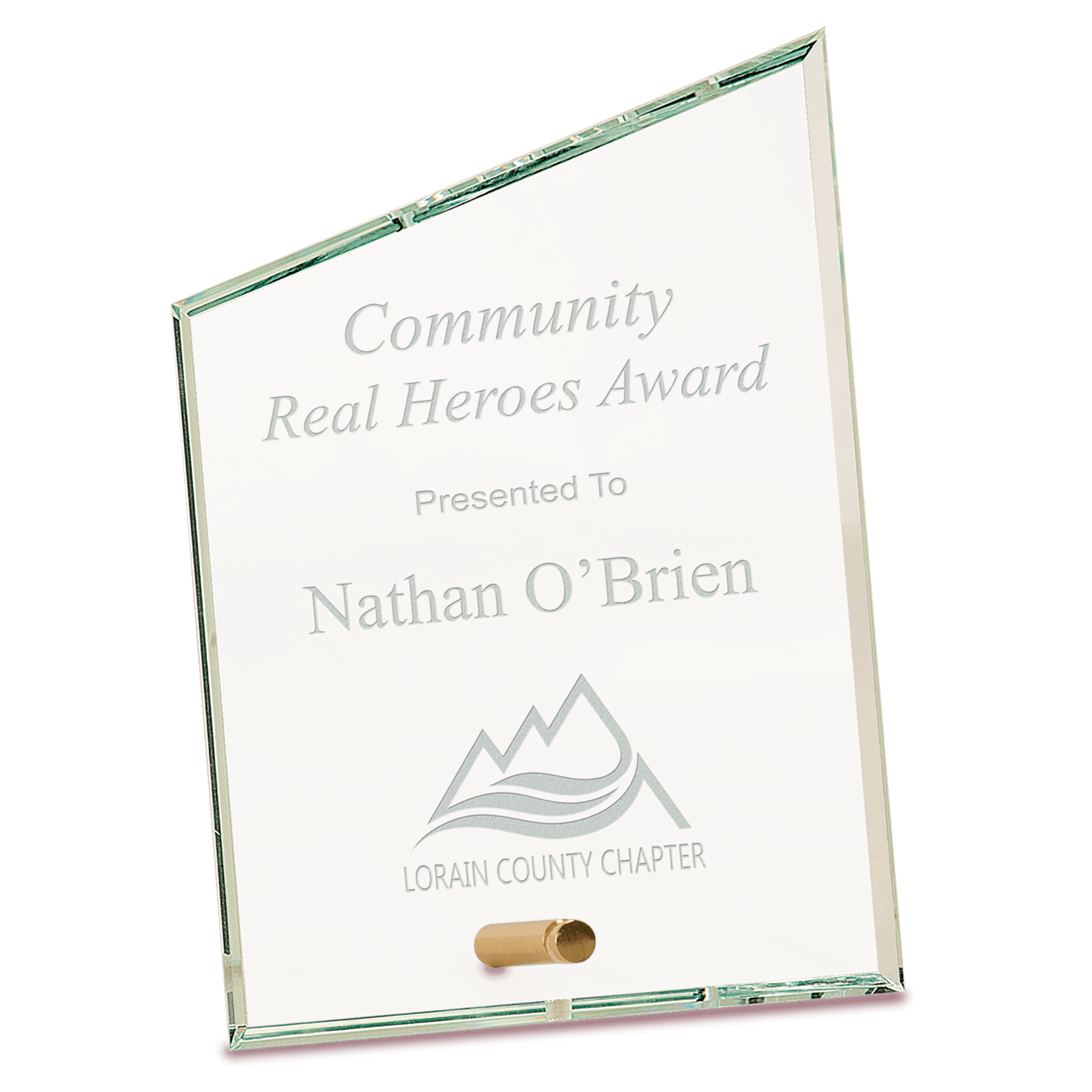 5" x 7" Clear Slant Rectangle CrystalEdge Glass