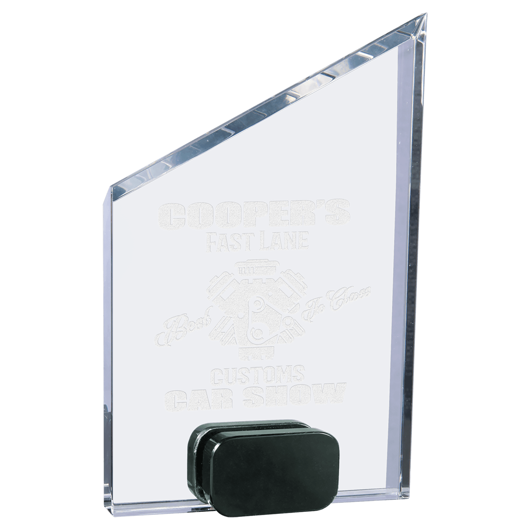 7" Crystal Peak with Black Crystal Base