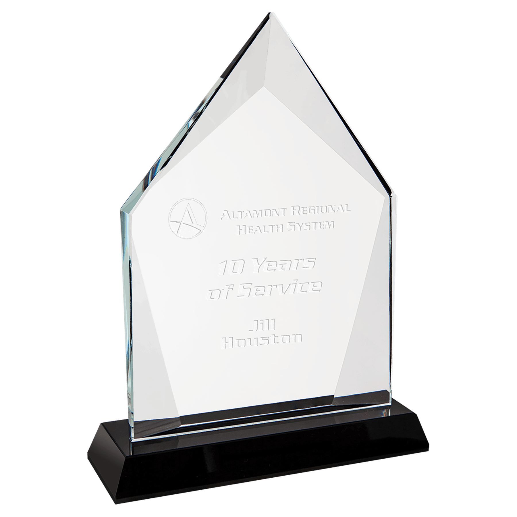 7 3/4" Diamond Halo Glass with Black Base