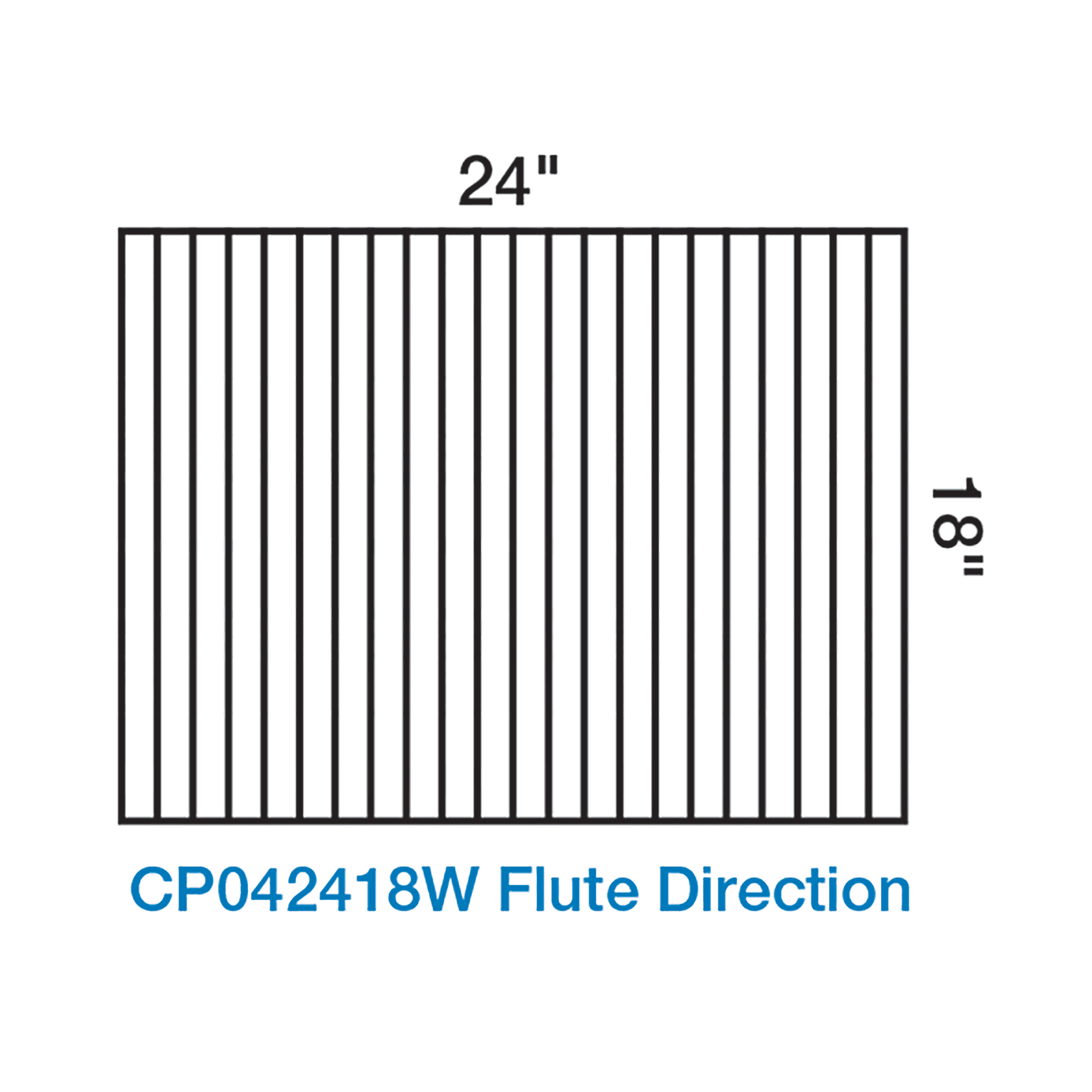 4mm White 24" x 18" Corrugated Plastic-Landscape
