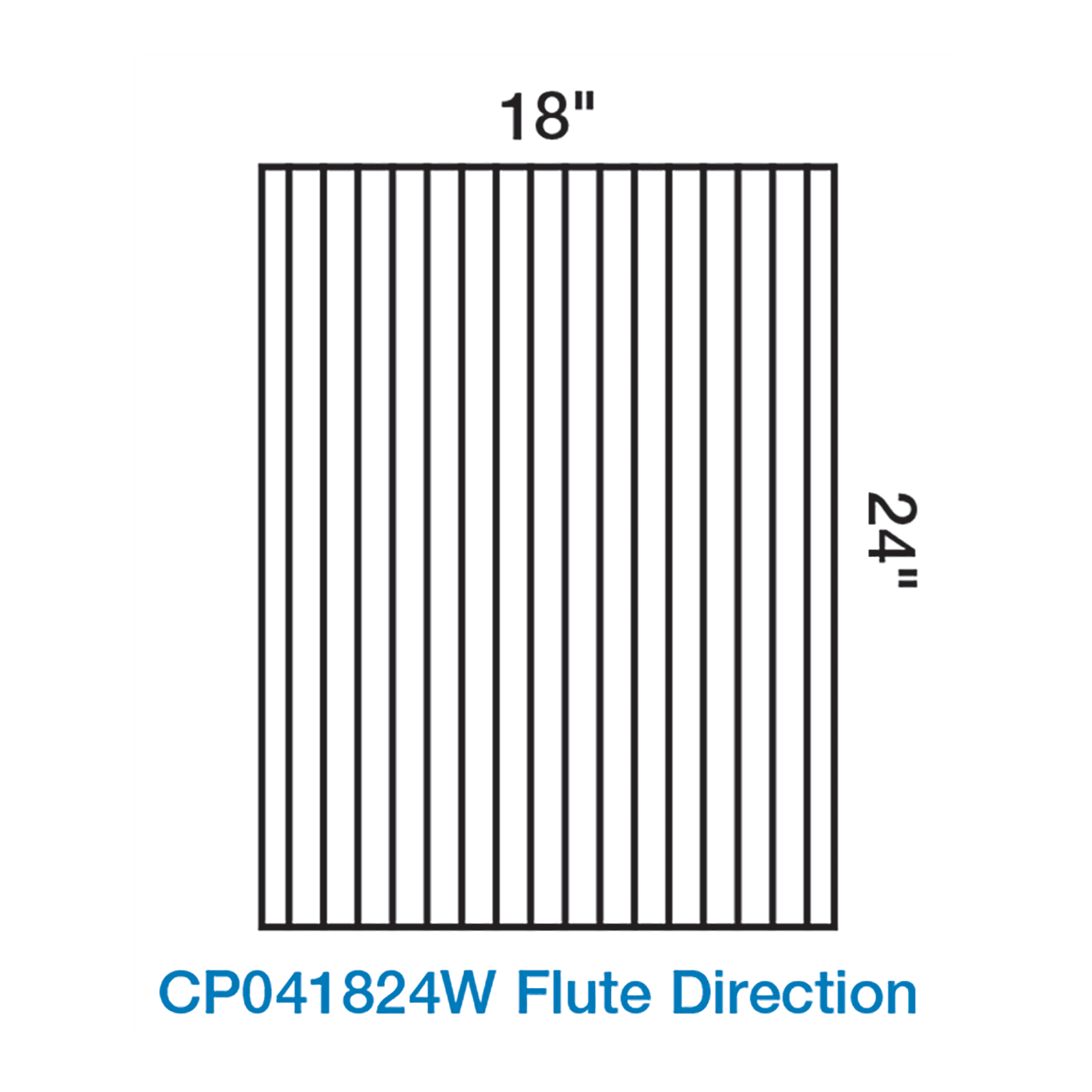 4mm White 18" x 24" Corrugated Plastic-Portrait