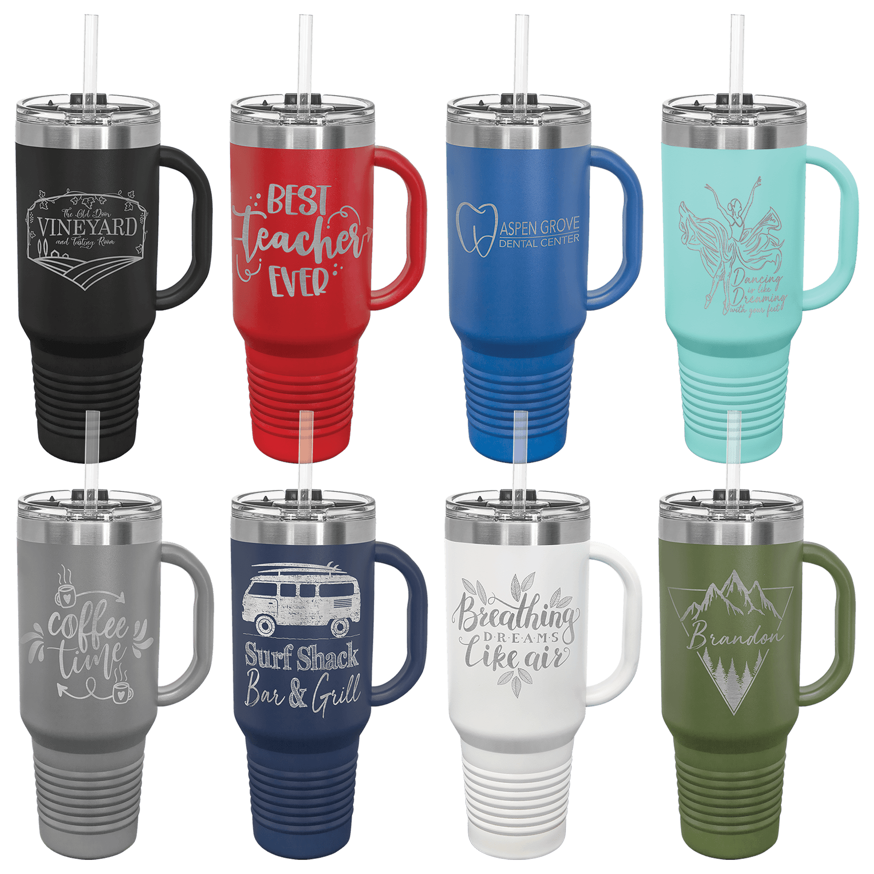 Polar Camel 40 oz. Travel Mug with Handle Sample Set