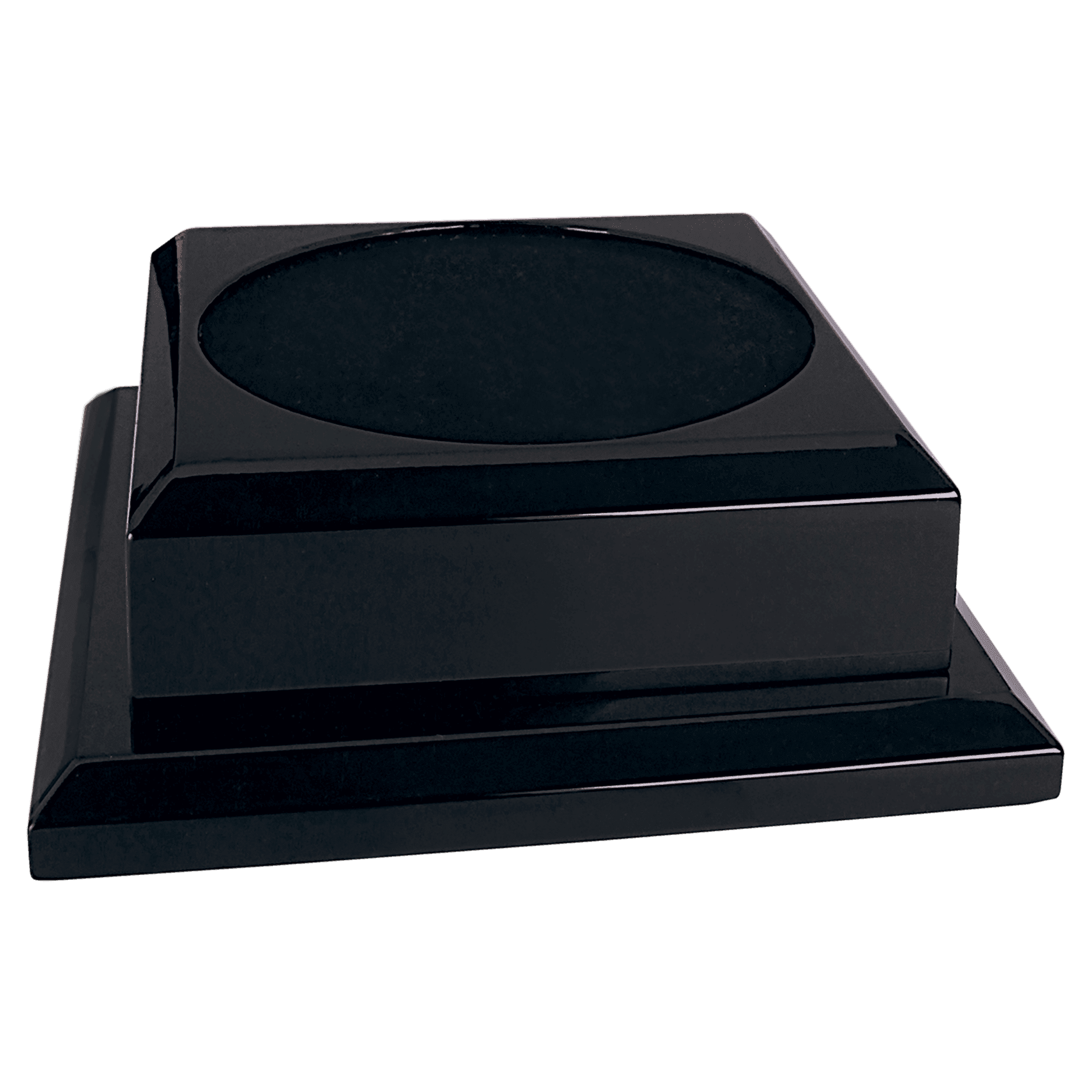 7" x 7" Black Royal Piano Finish Pedestal Base