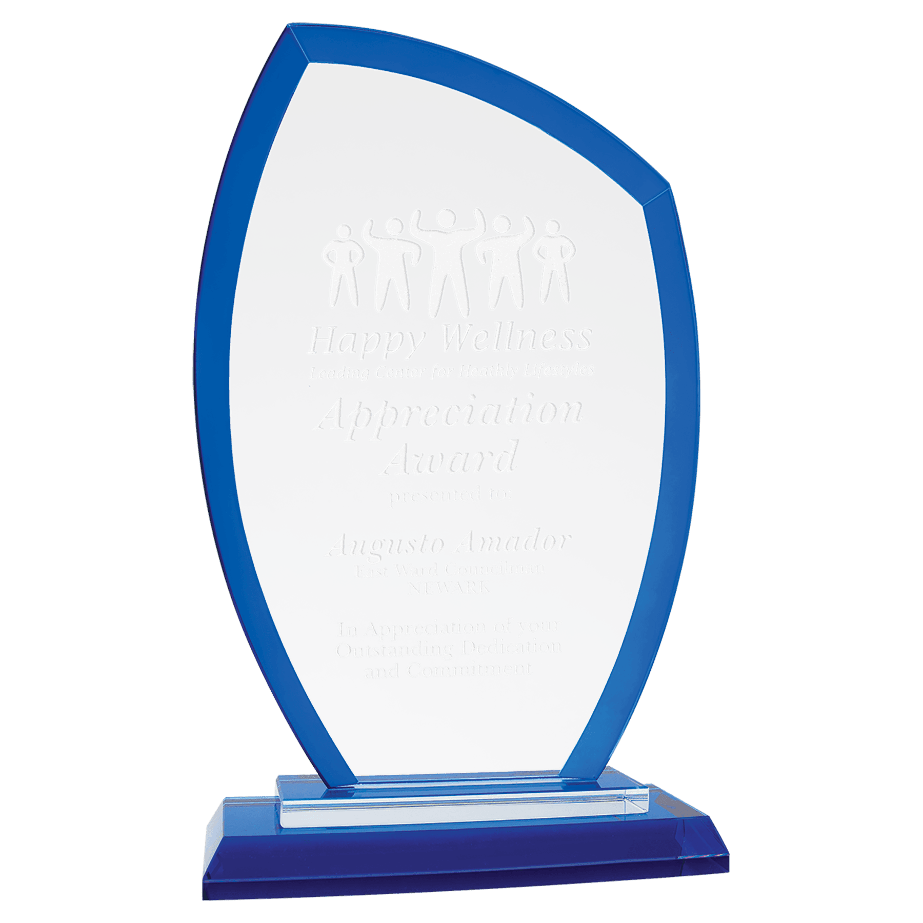 9" Peak Blue Regal Glass