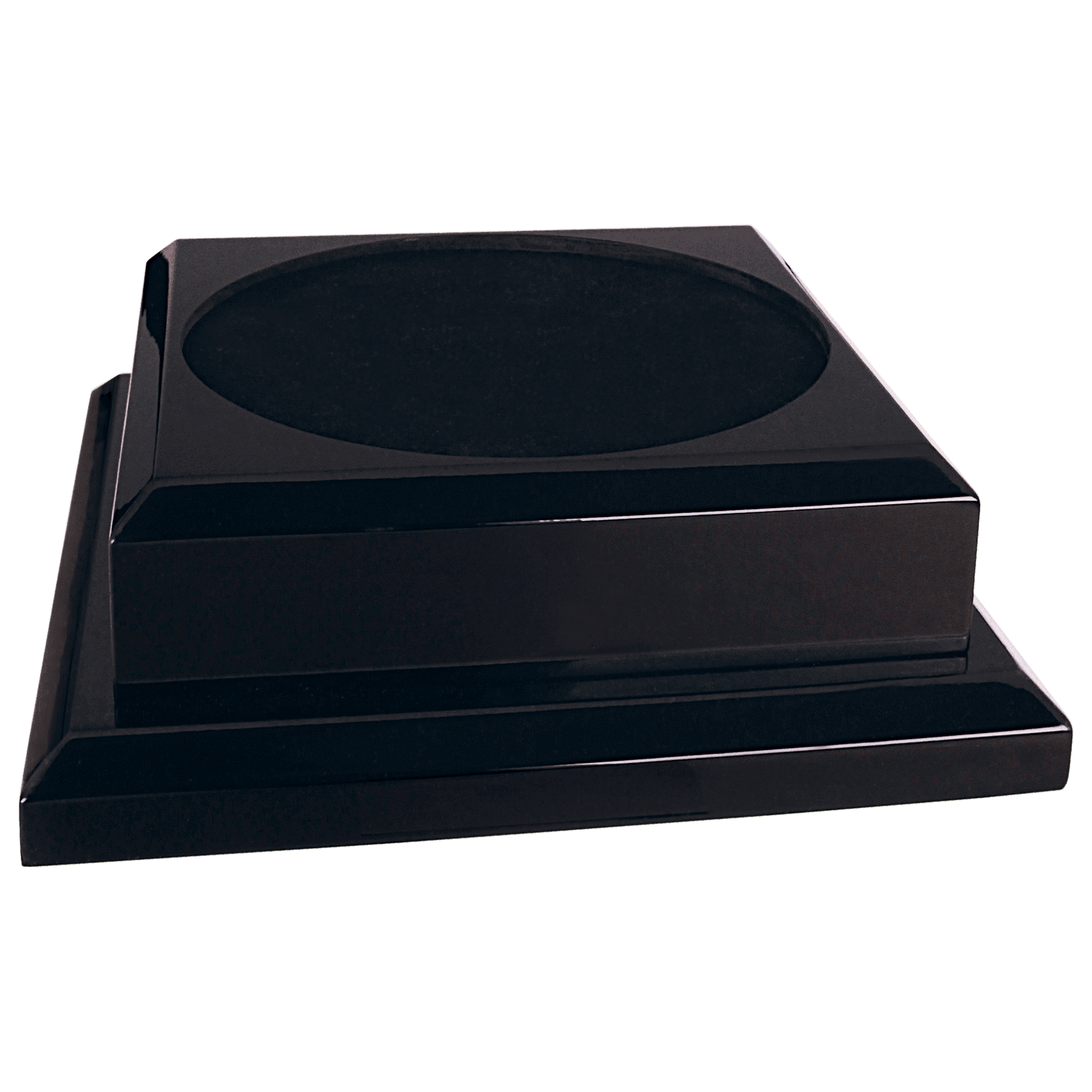 9" x 9" Black Royal Piano Finish Pedestal Base
