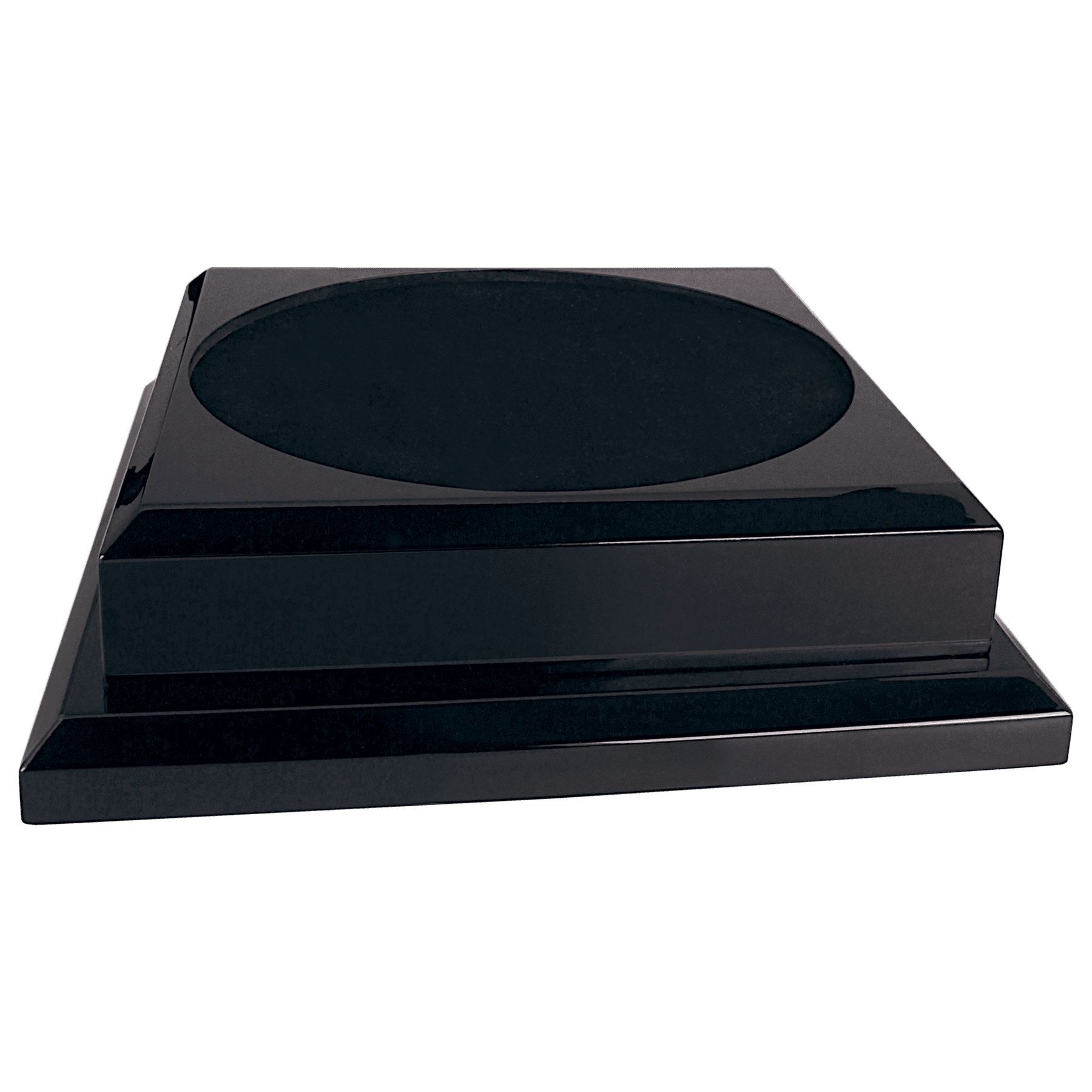 11" x 11" Black Royal Piano Finish Pedestal Base