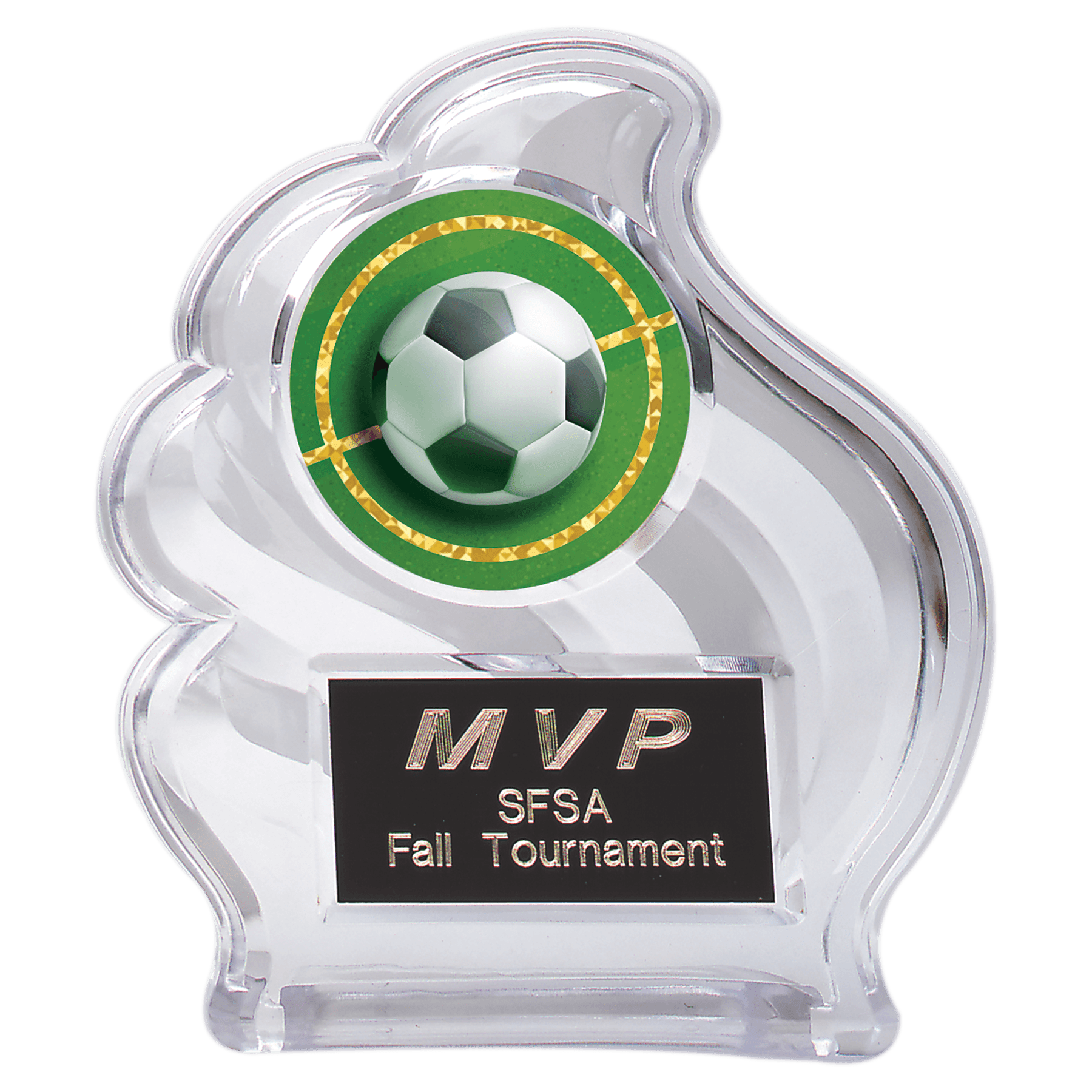 6" Clear Wave Sculpted Ice