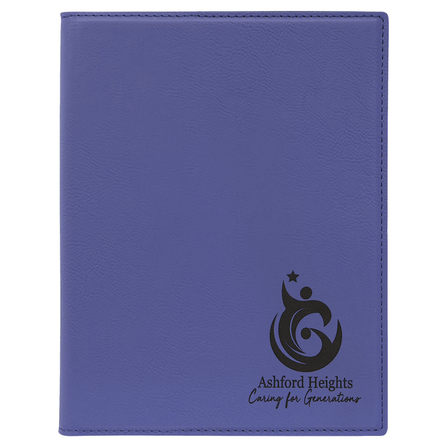 7" x 9" Purple Laserable Leatherette Small Portfolio with Notepad