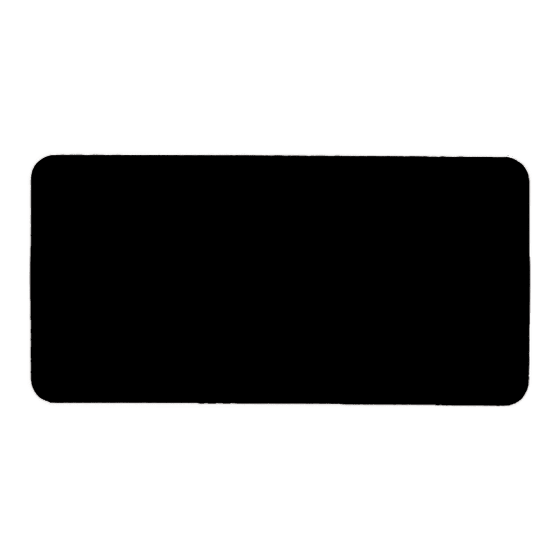 3" x 1 1/2" Black/White Round Corner Plastic Badge Blank