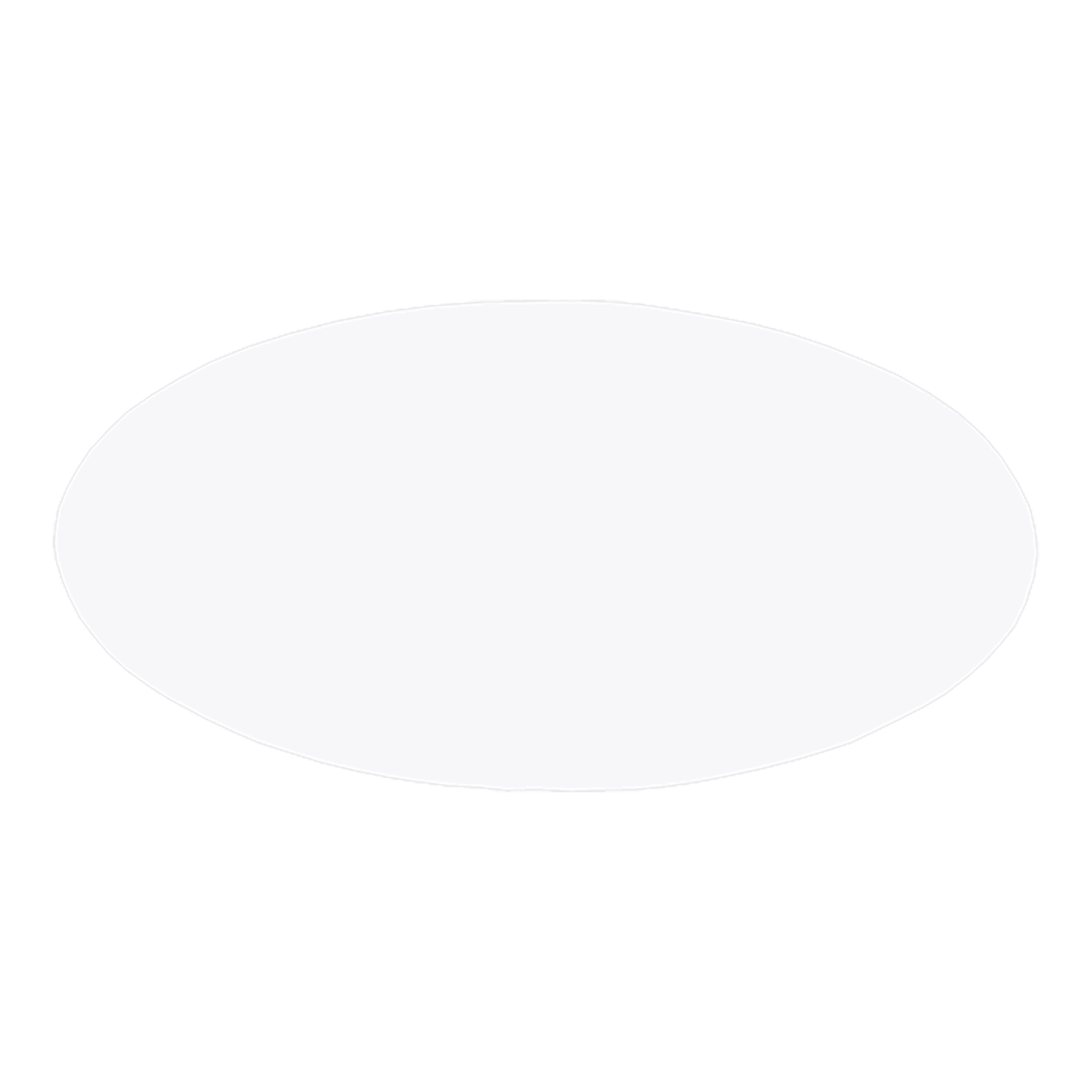 3" x 1 1/2" White/Black Oval Plastic Badge Blank