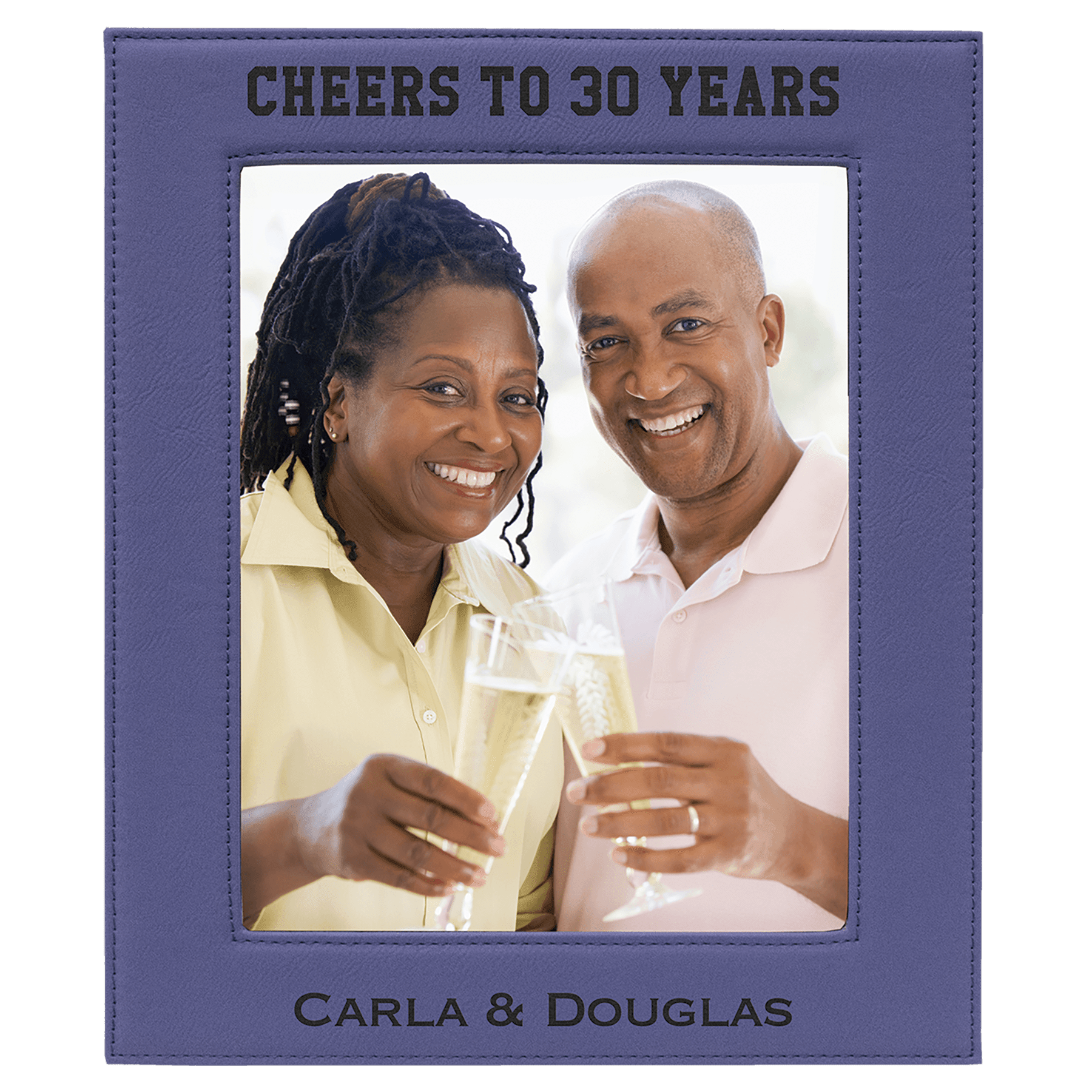 8" x 10" Purple Laserable Leatherette Photo Frame