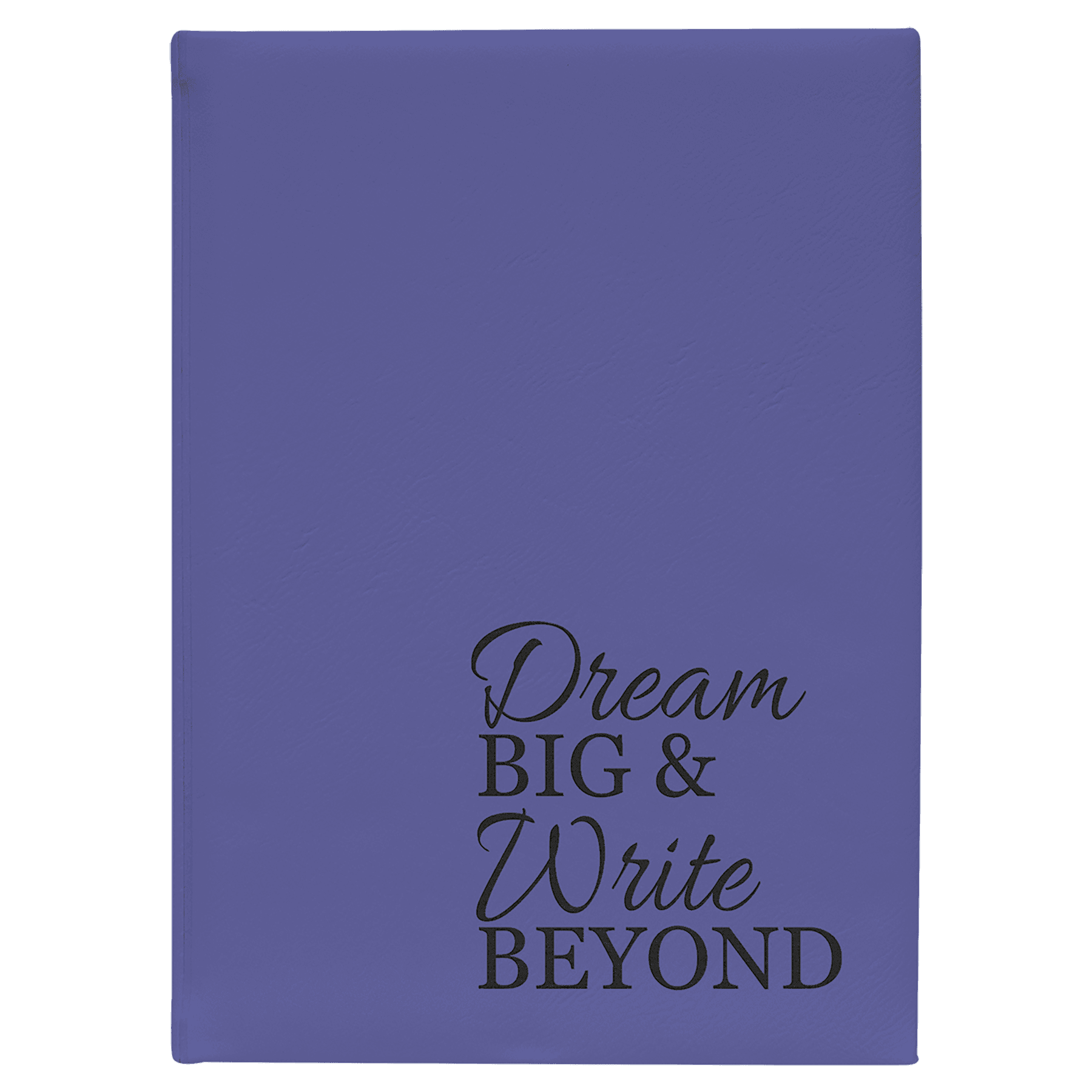 7" x 9 3/4" Purple Laserable Leatherette Journal with Lined Notepad
