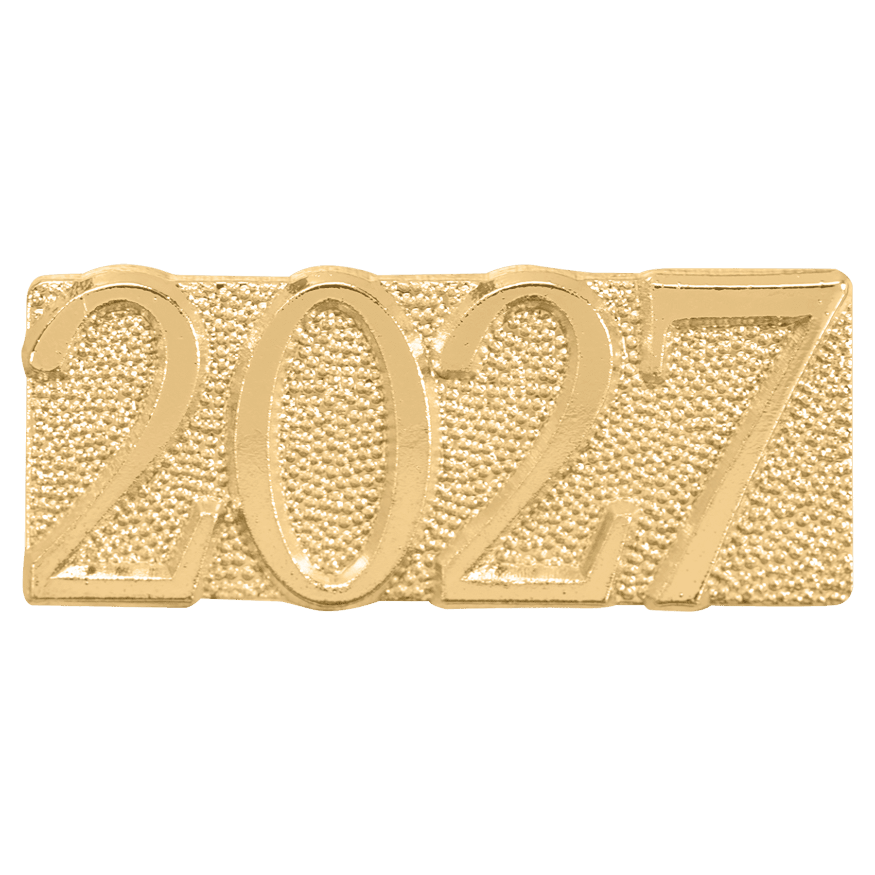 Gold 2027 Metal Chenille Letter Insignia