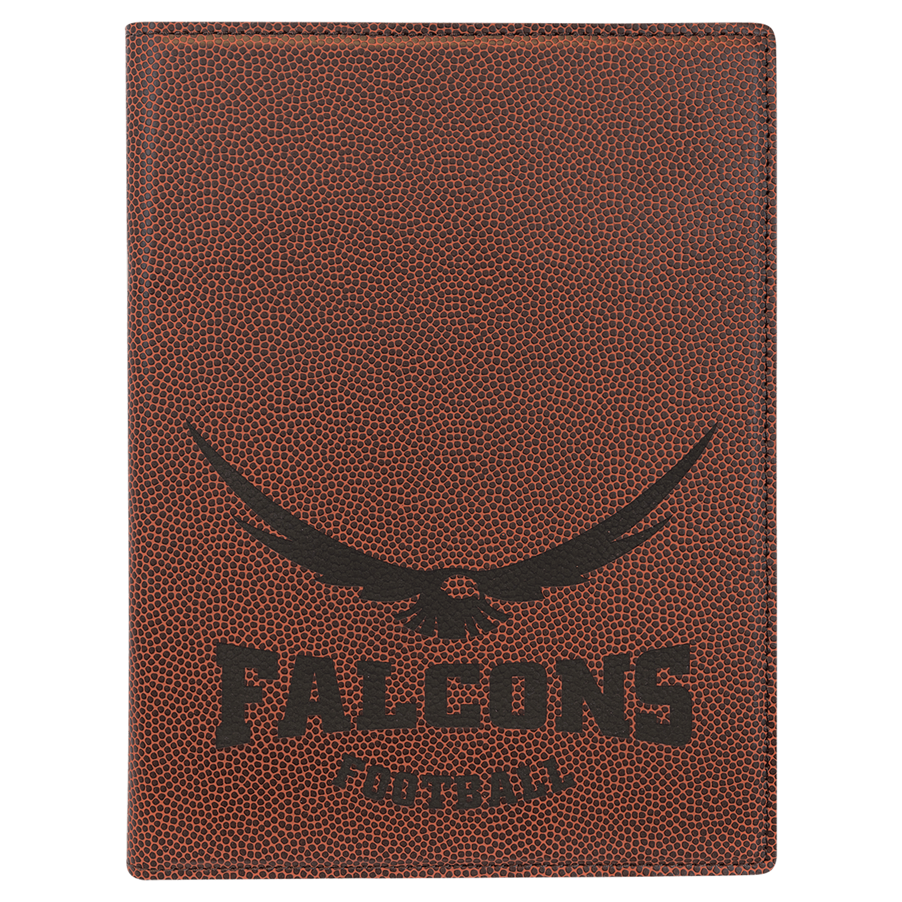 7" x 9" Football Laserable Leatherette Small Portfolio with Notepad