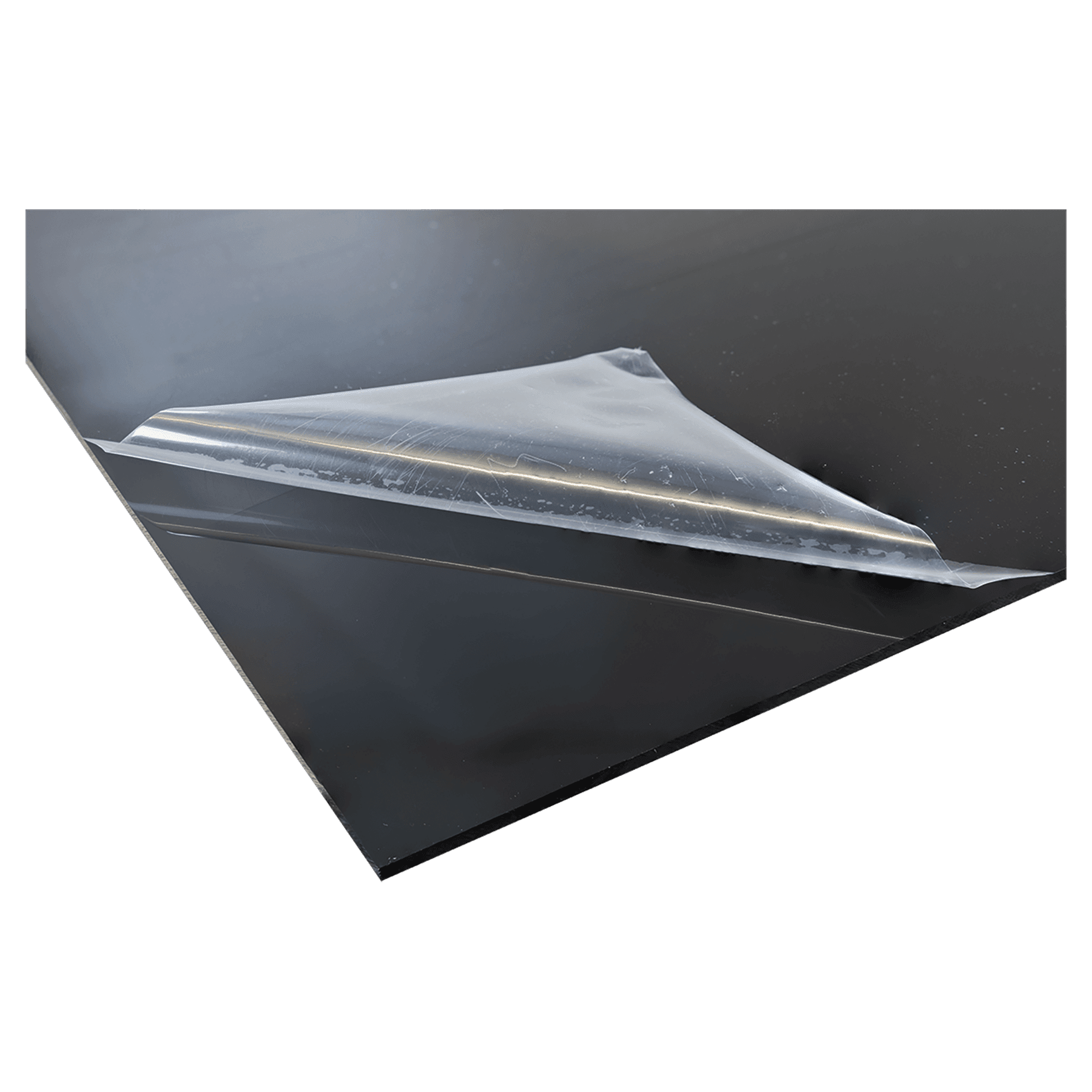 11 3/4" x 23 3/4" x 1/8" Black Cast Acrylic Sheet Stock/Double Sided Masking