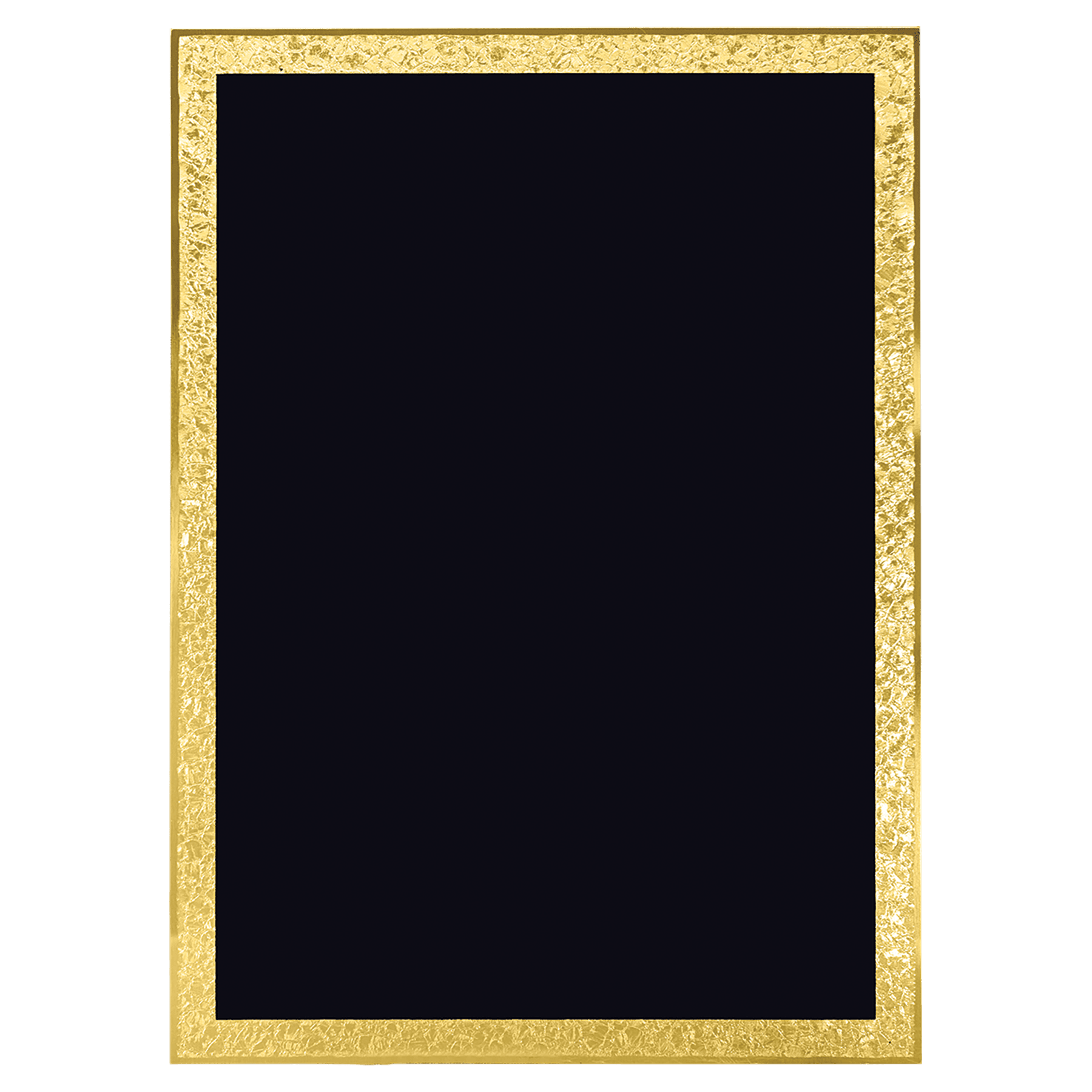 7" x 10" Black Brass Plated Steel Florentine Border Designer Plaque Plate