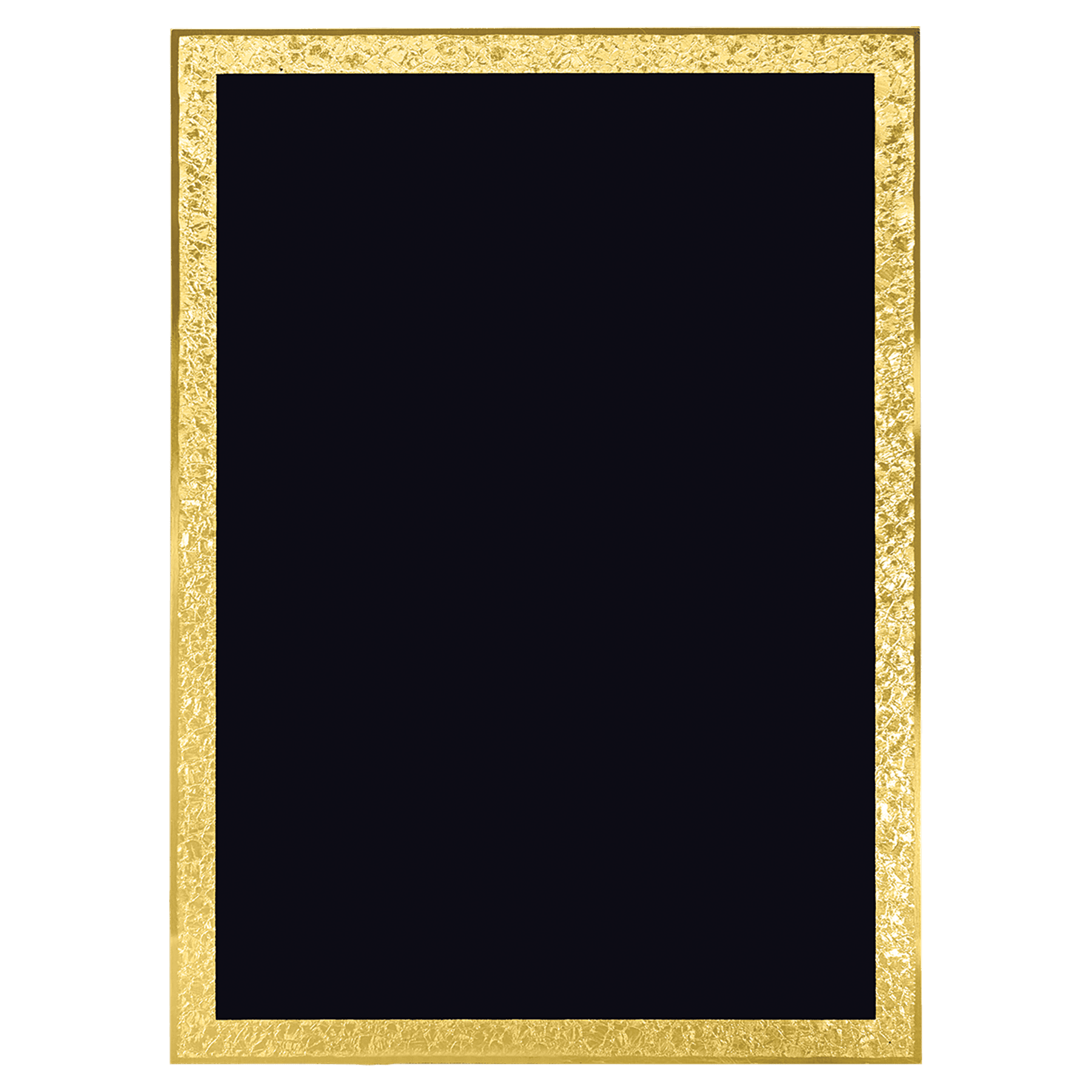 6" x 8" Black Brass Plated Steel Florentine Border Designer Plaque Plate