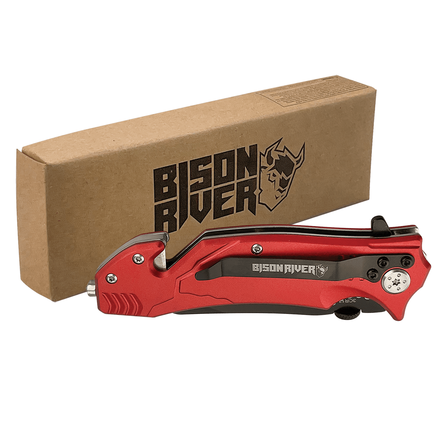 Bison River 4 1/2" Red Rescue Knife
