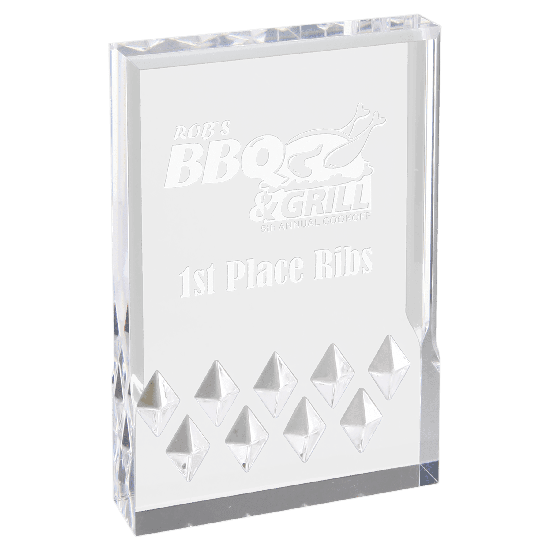 6" x 8" Silver Diamond Mirage Acrylic