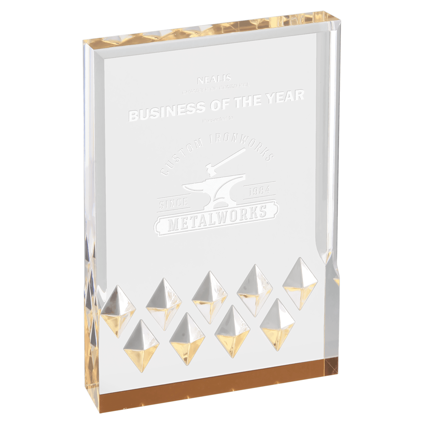 6" x 8" Gold Diamond Mirage Acrylic