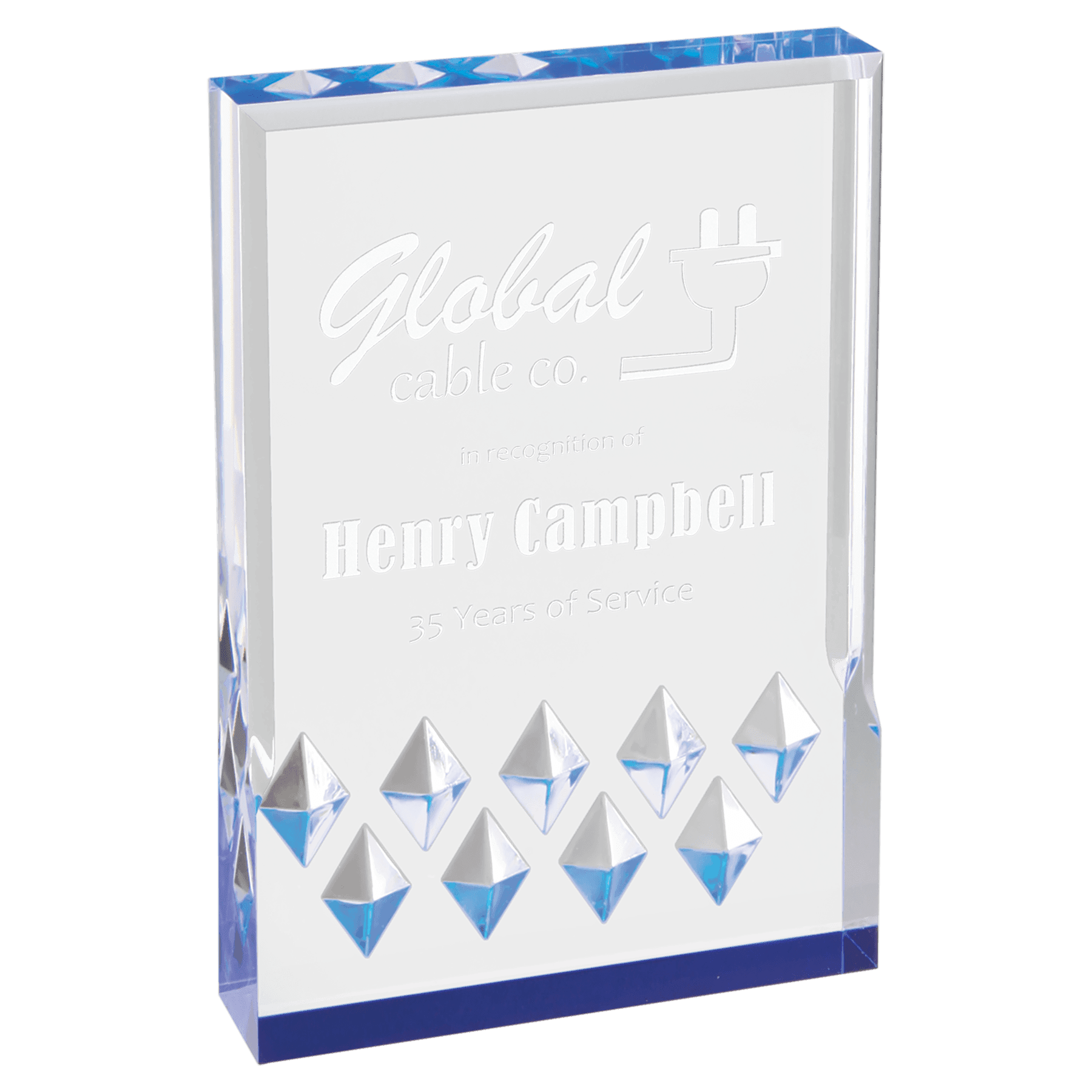 6" x 8" Blue Diamond Mirage Acrylic