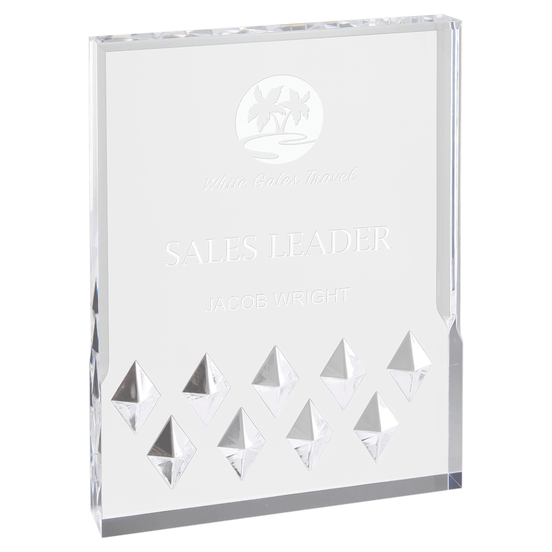 4" x 6" Silver Diamond Mirage Acrylic