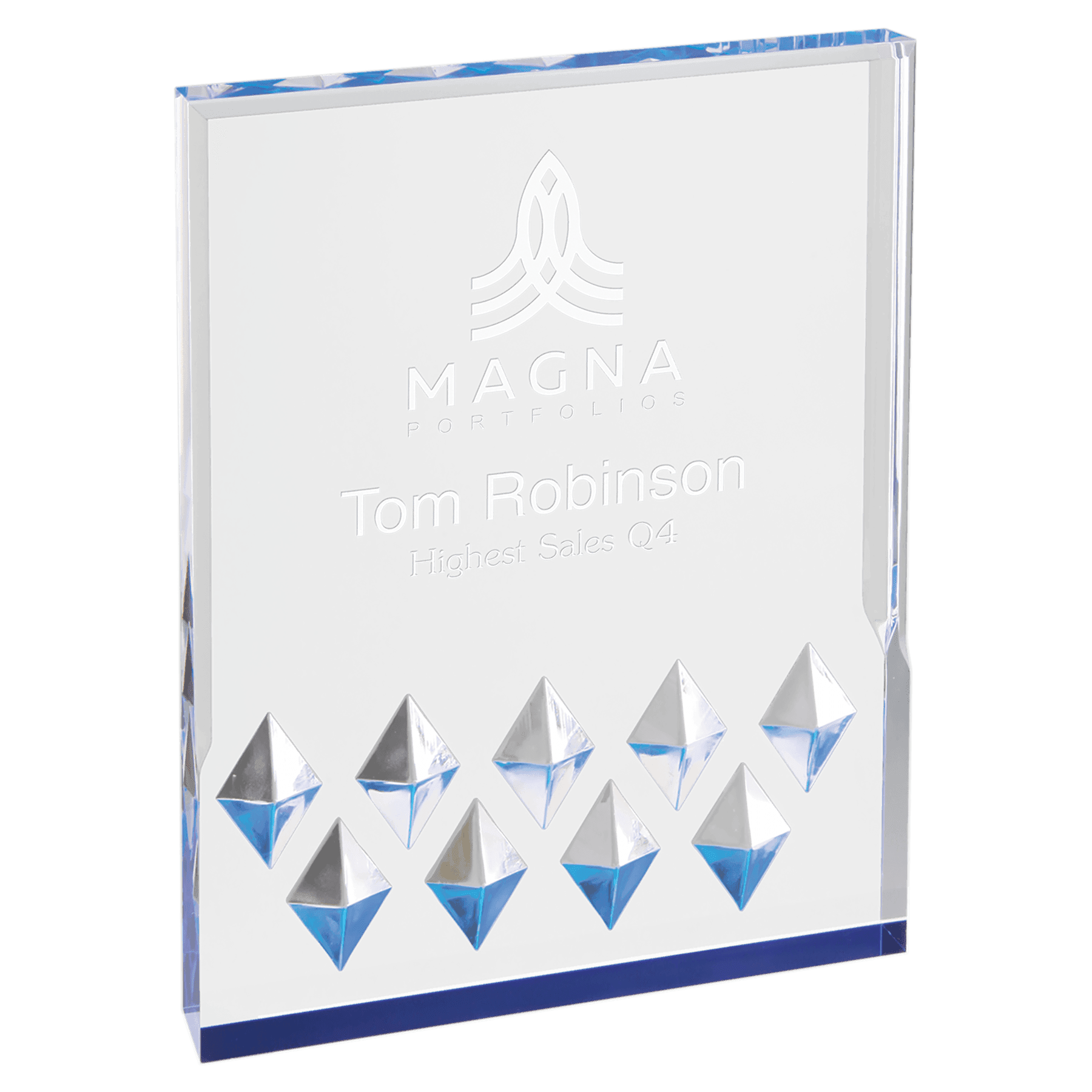 4" x 6" Blue Diamond Mirage Acrylic