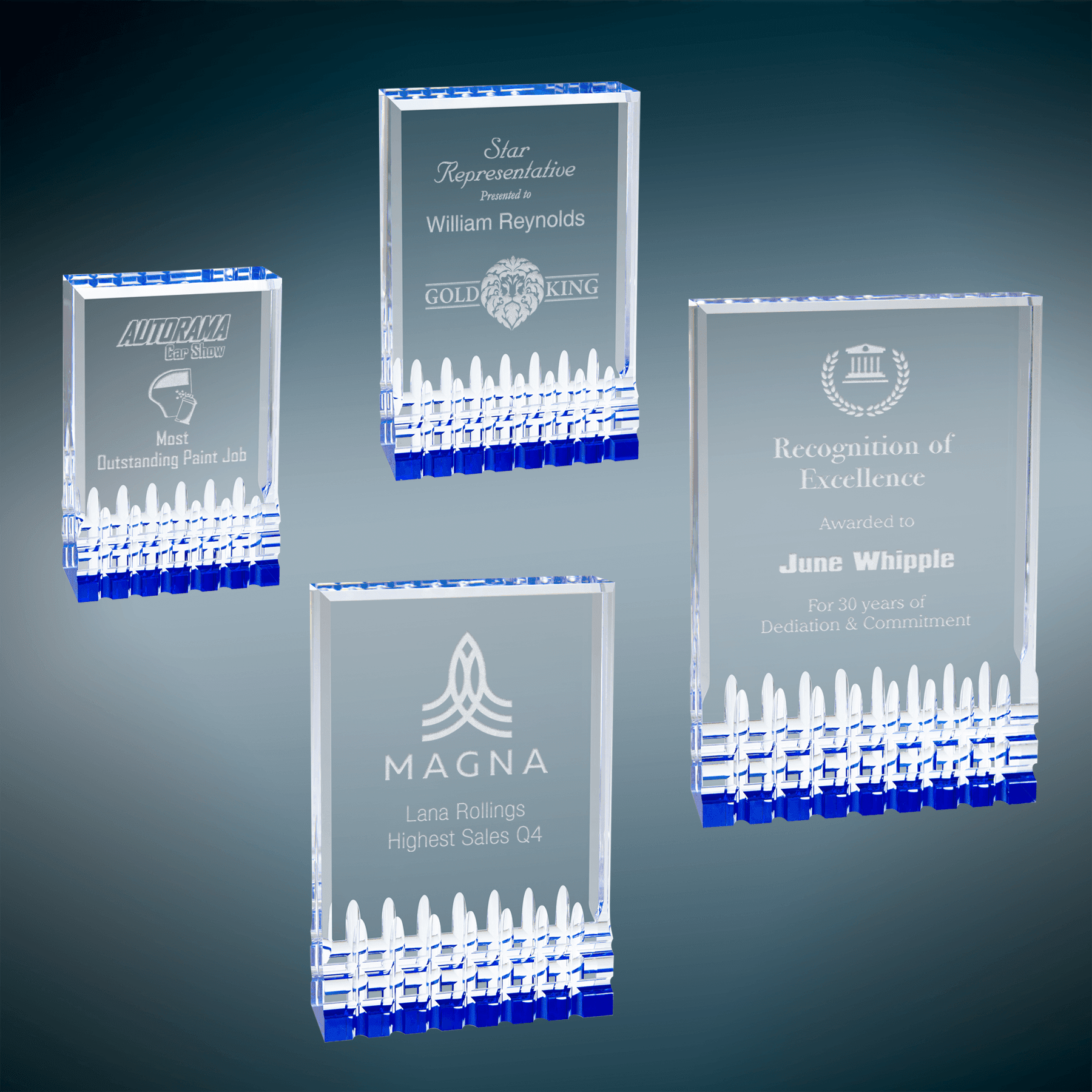 Blue Mirage Acrylic Blank Sample Set