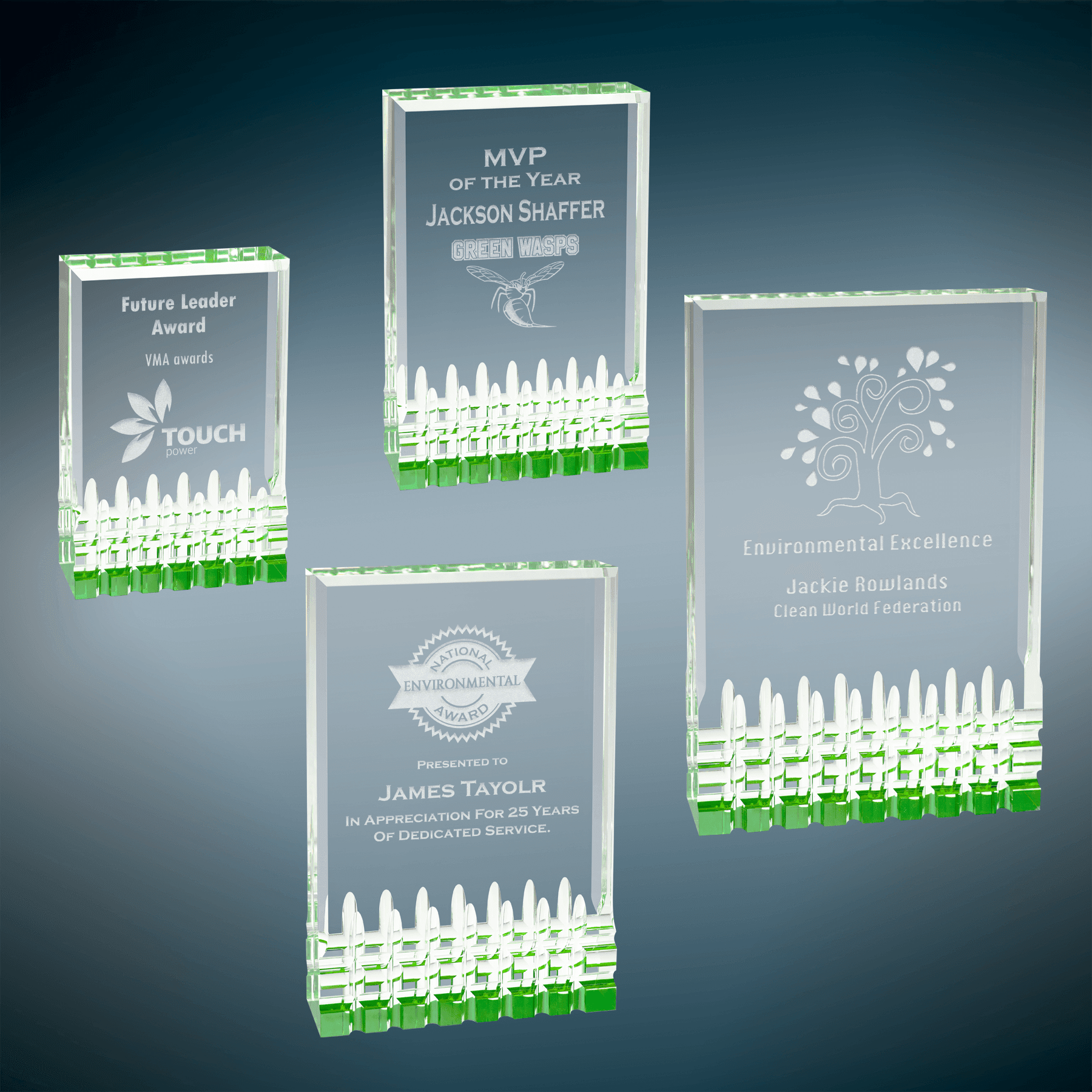 Green Mirage Acrylic Blank Sample Set